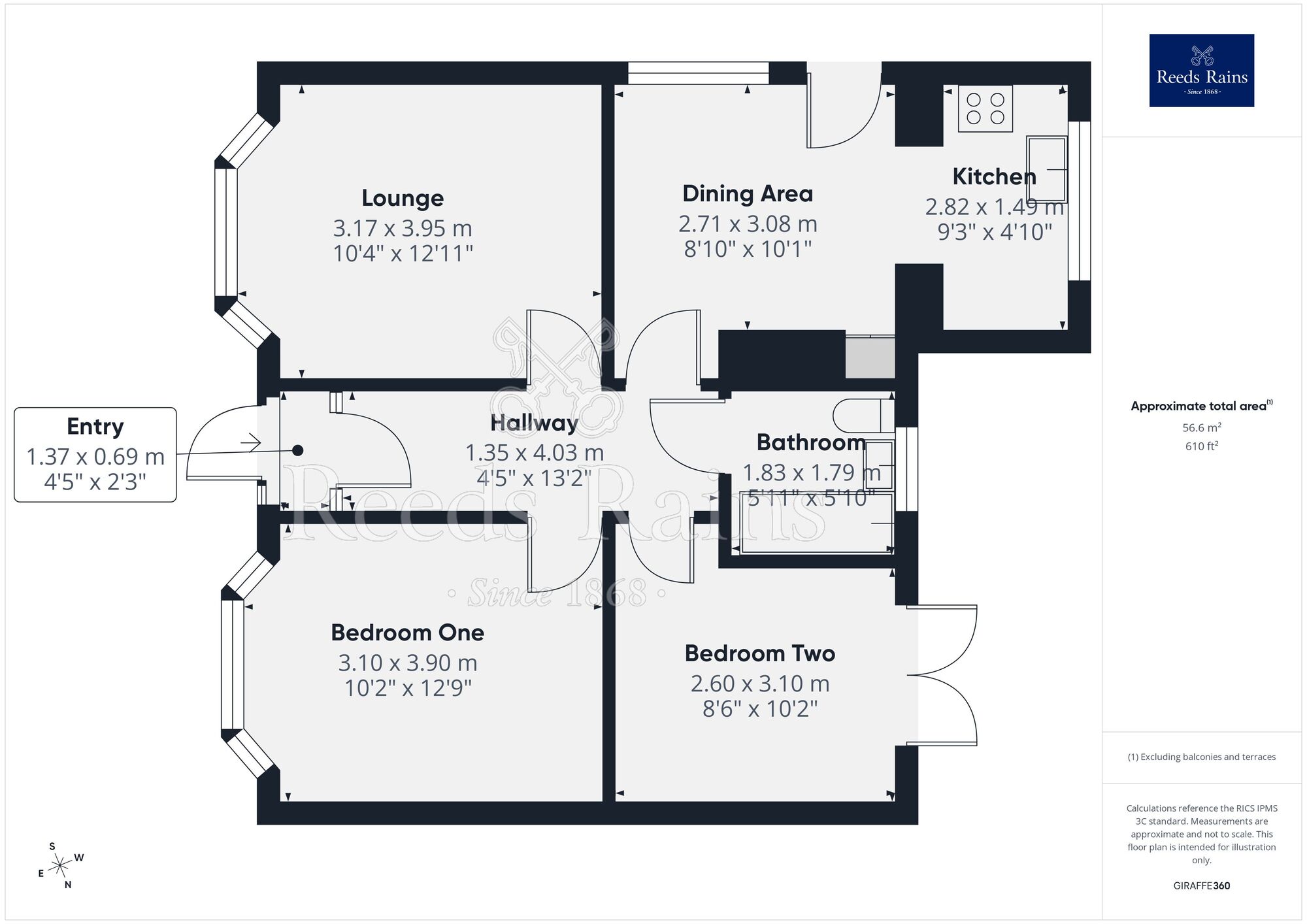 Floorplan of 2 bedroom Detached Bungalow to rent, Bryncoed Park, Rhyl, Denbighshire, LL18