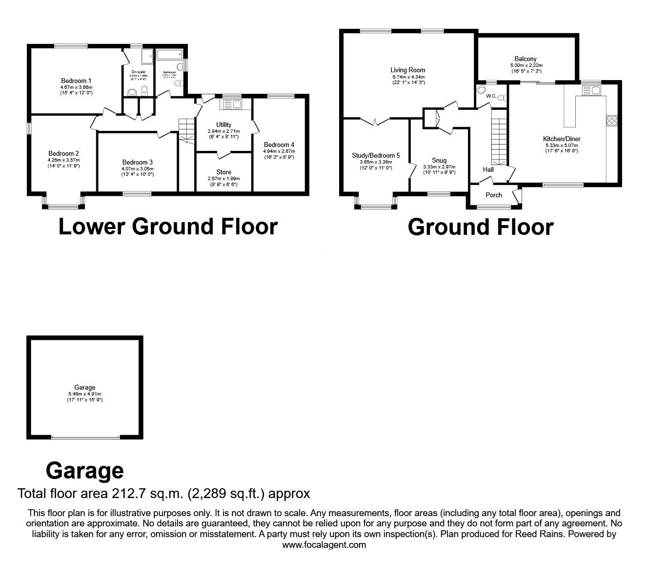 Floorplan of 4 bedroom Detached House for sale, Bryn Celyn, Llanddulas, Conwy, LL22