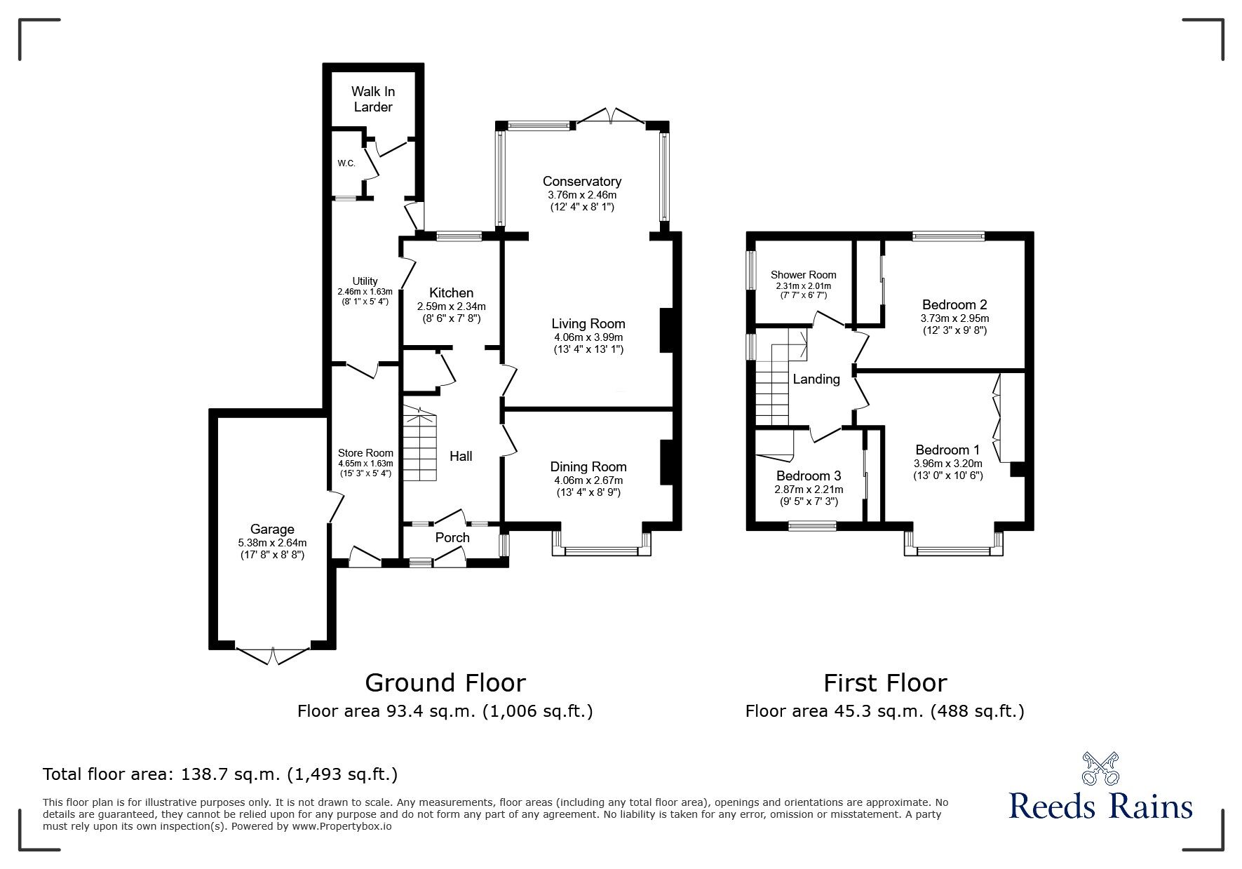 Floorplan of 3 bedroom Semi Detached House for sale, Rhydwen Drive, Rhyl, Denbighshire, LL18