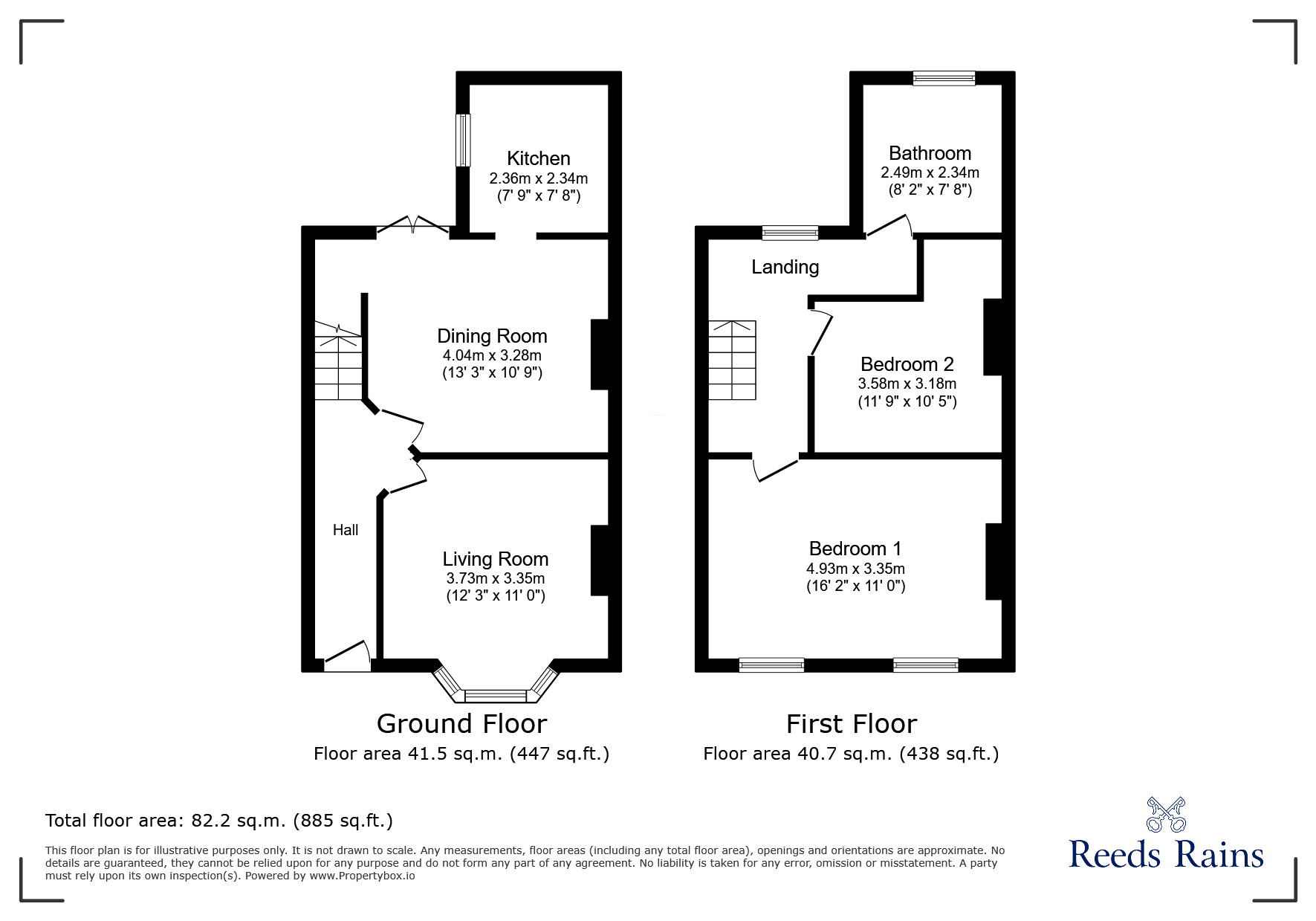 Floorplan of 2 bedroom Mid Terrace House for sale, Larkmount Road, Rhyl, Denbighshire, LL18