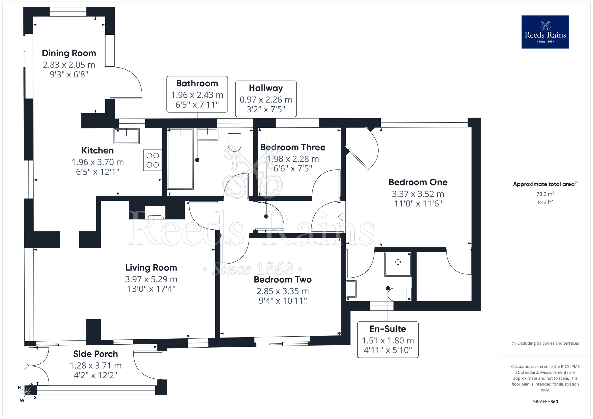 Floorplan of 3 bedroom Detached Bungalow for sale, The Promenade, Kinmel Bay, Conwy, LL18