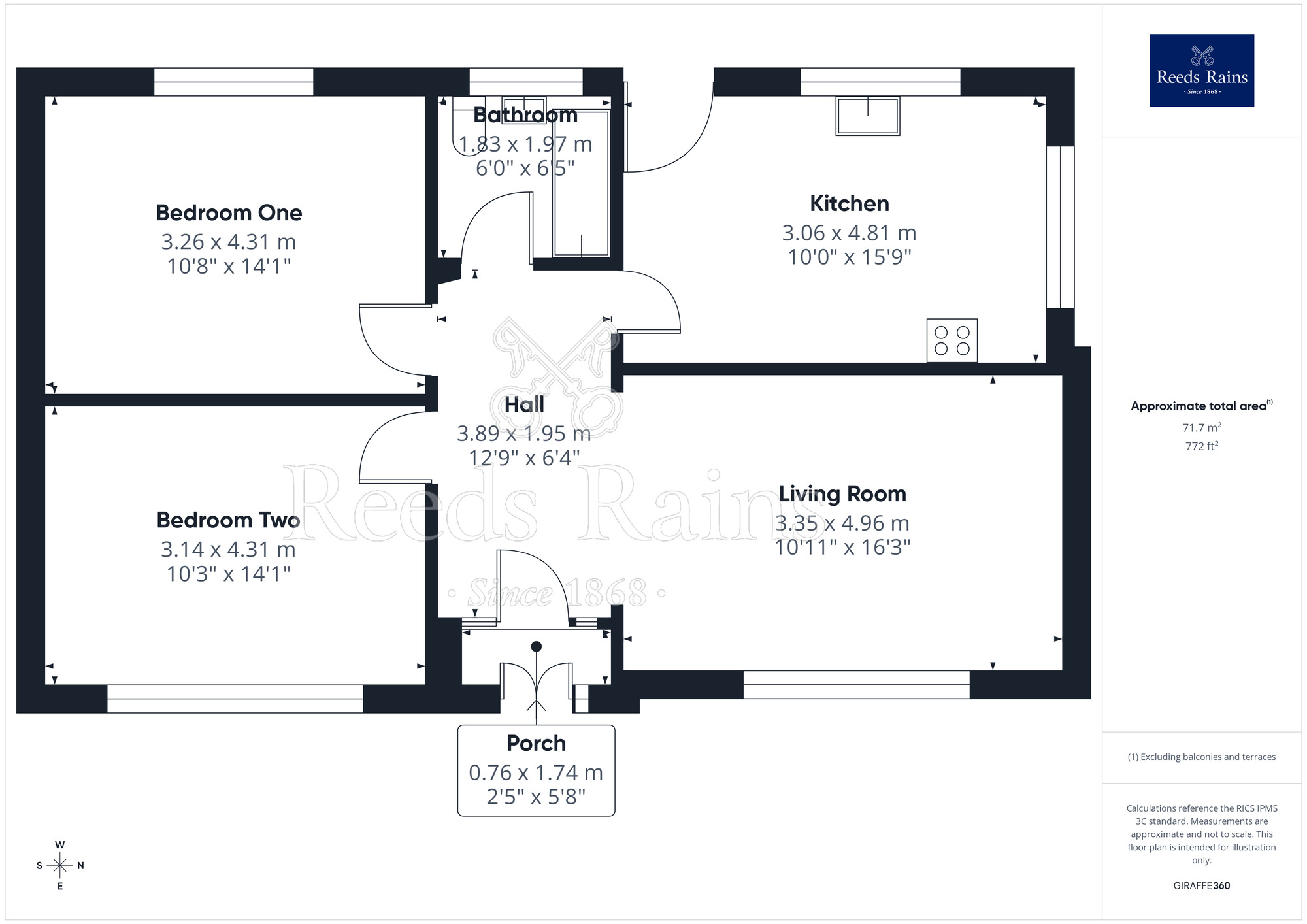 Floorplan of 2 bedroom Detached Bungalow for sale, Towyn Way West, Towyn, Conwy, LL22