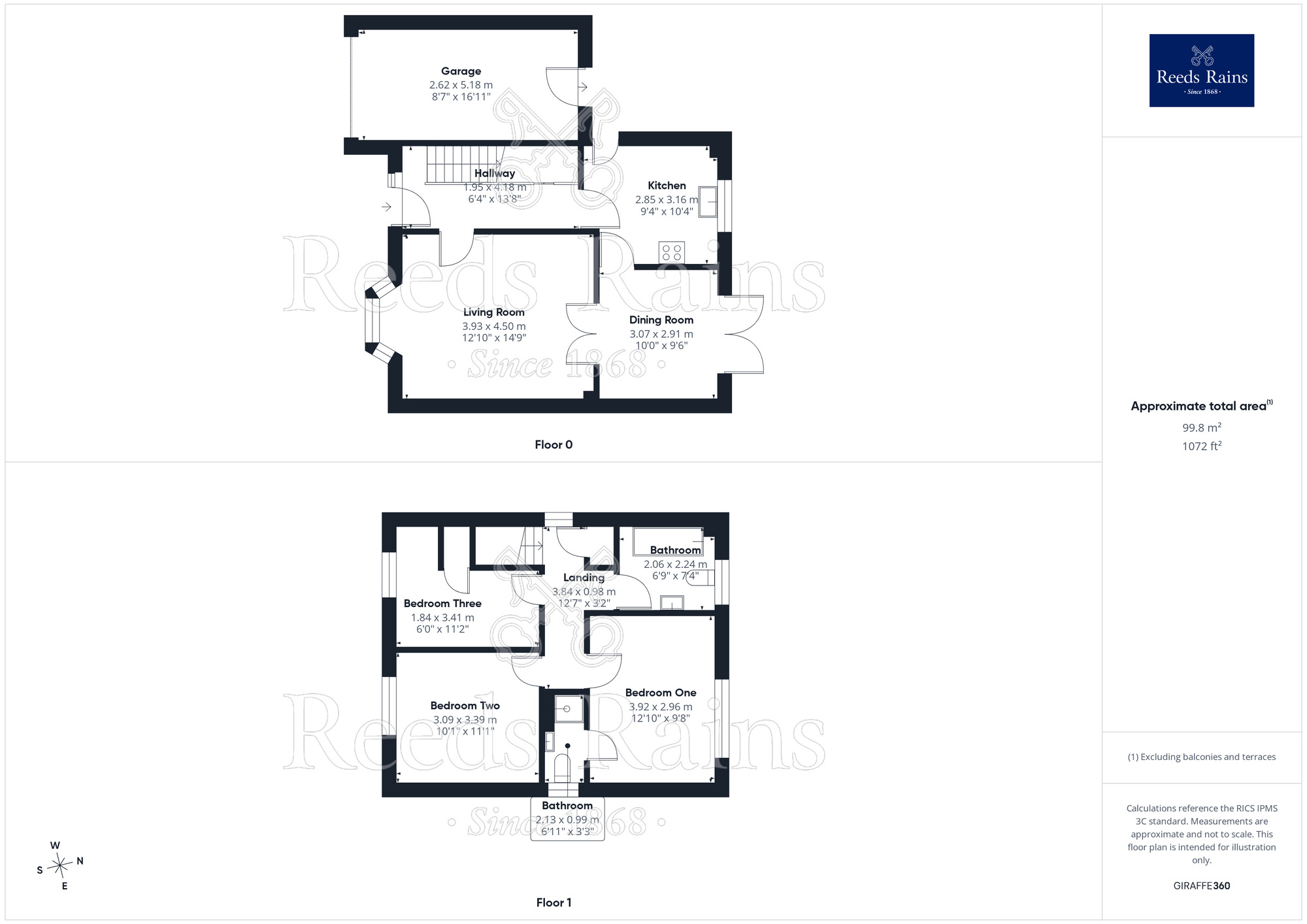 Floorplan of 3 bedroom Detached House for sale, Ffordd Y Berllan, Towyn, Conwy, LL22
