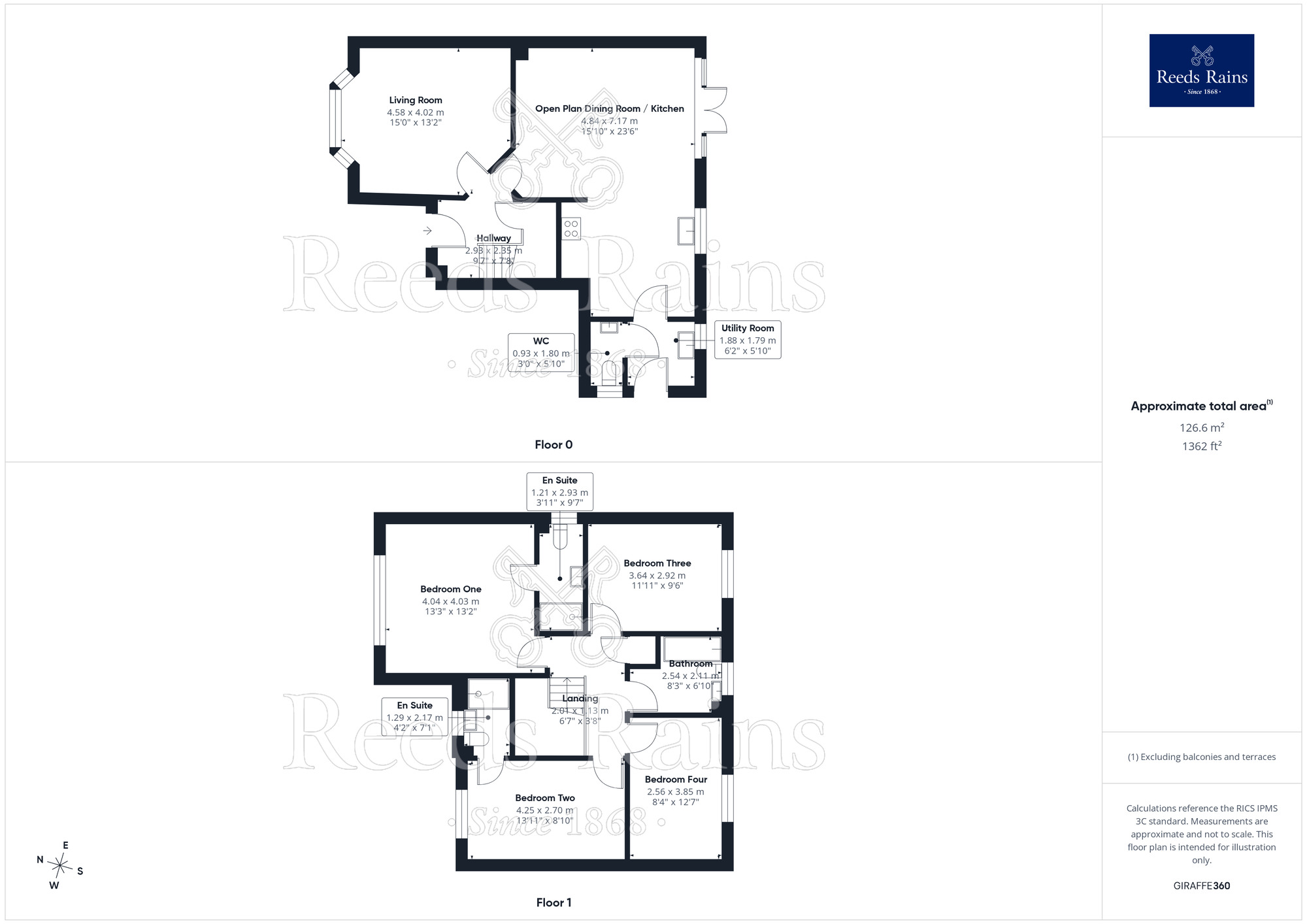 Floorplan of 4 bedroom Detached House for sale, Cae Ddol, Abergele, Conwy, LL22