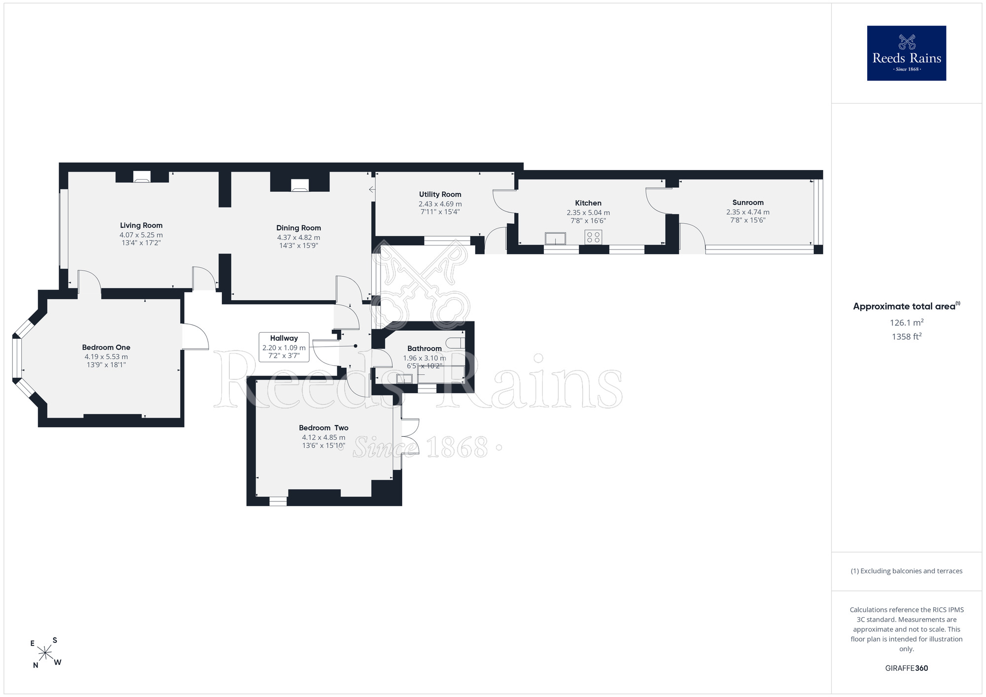 Floorplan of 2 bedroom Semi Detached Flat to rent, Bath Street, Rhyl, Denbighshire, LL18