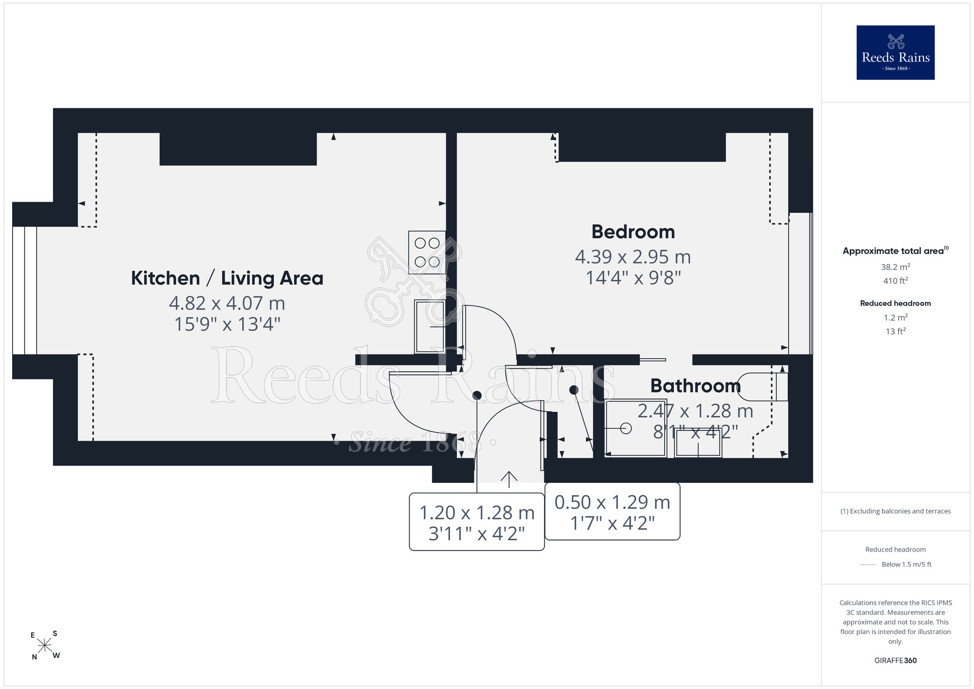 Floorplan of 1 bedroom Semi Detached Flat to rent, Bath Street, Rhyl, Denbighshire, LL18