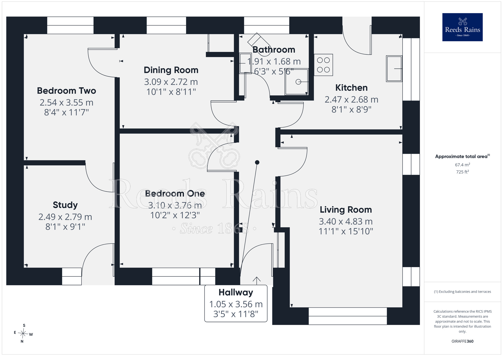 Floorplan of 2 bedroom Detached Bungalow to rent, Merllyn Road, Rhyl, Denbighshire, LL18
