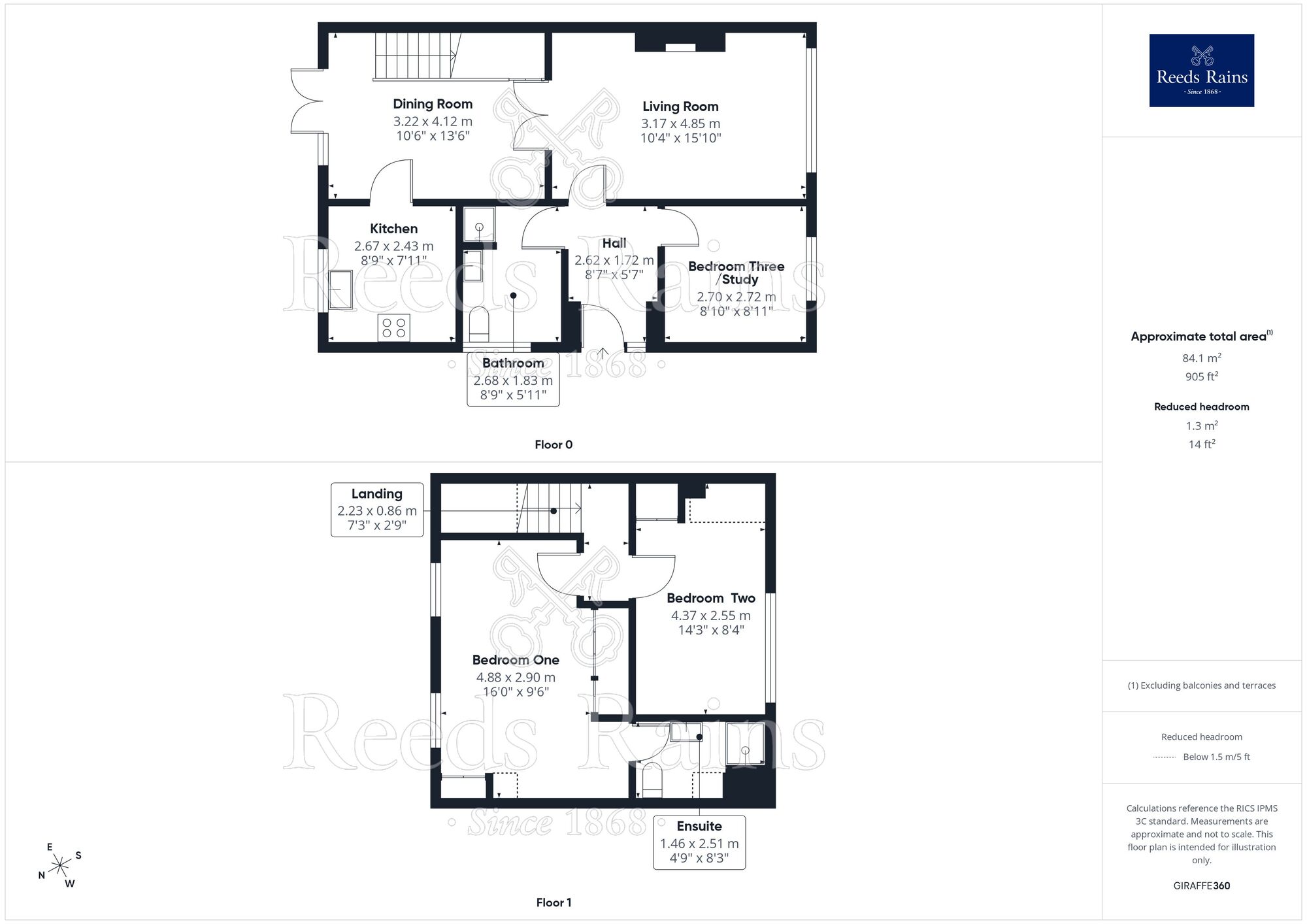 Floorplan of 3 bedroom Semi Detached Bungalow for sale, Golden Grove, Rhyl, Denbighshire, LL18