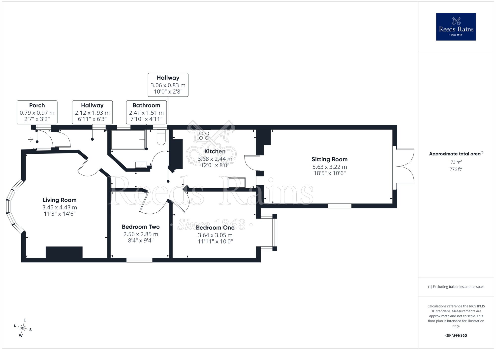 Floorplan of 2 bedroom Detached Bungalow for sale, Victoria Road West, Prestatyn, Denbighshire, LL19