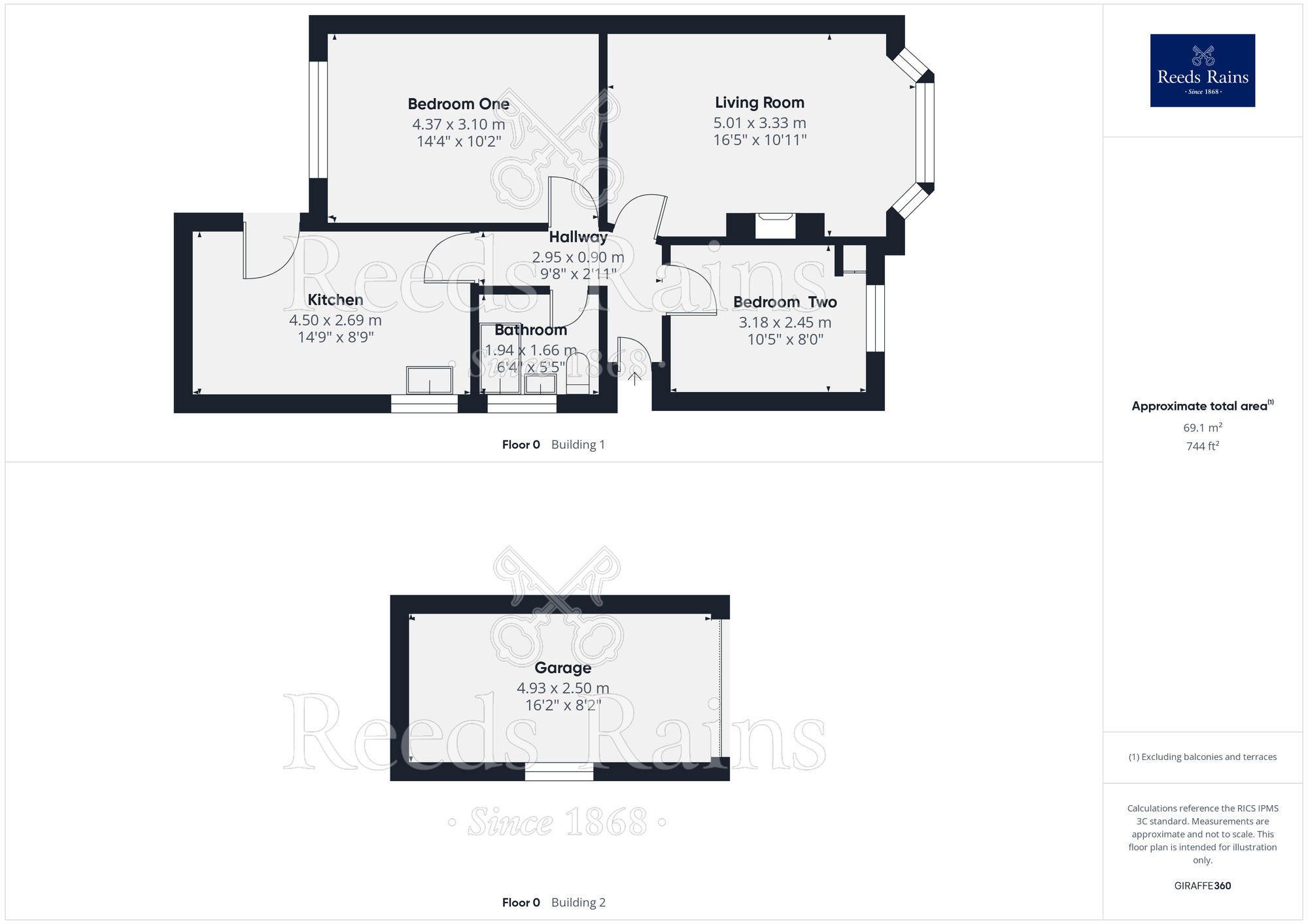 Floorplan of 2 bedroom Detached Bungalow for sale, Lynton Walk, Rhyl, Denbighshire, LL18