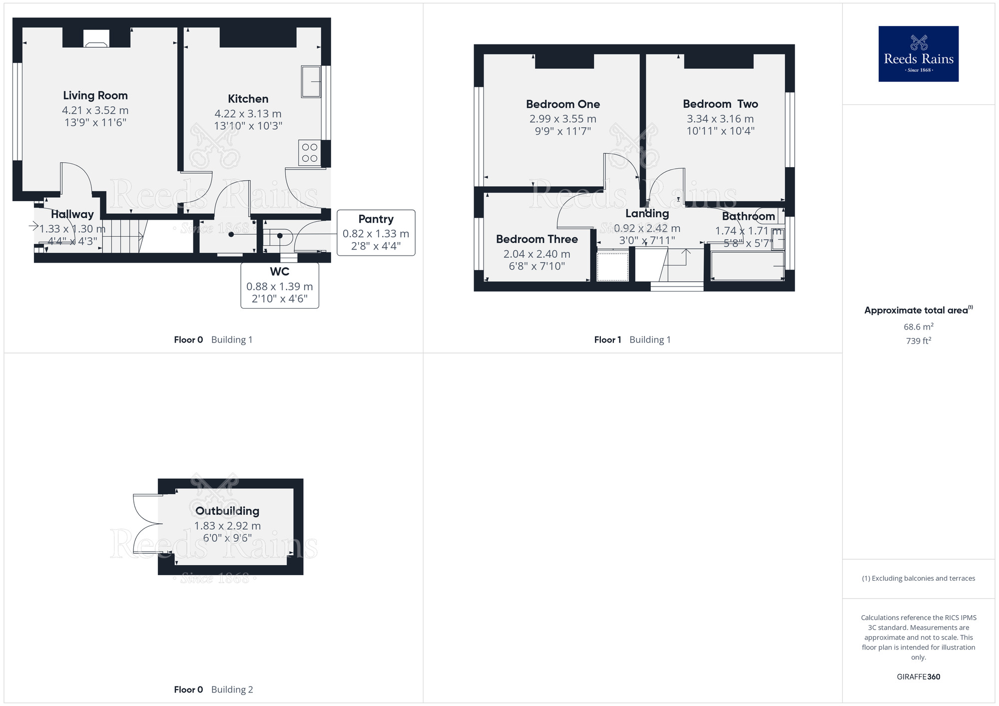 Floorplan of 3 bedroom Semi Detached House for sale, Bryn Crescent, Rhuddlan, Denbighshire, LL18