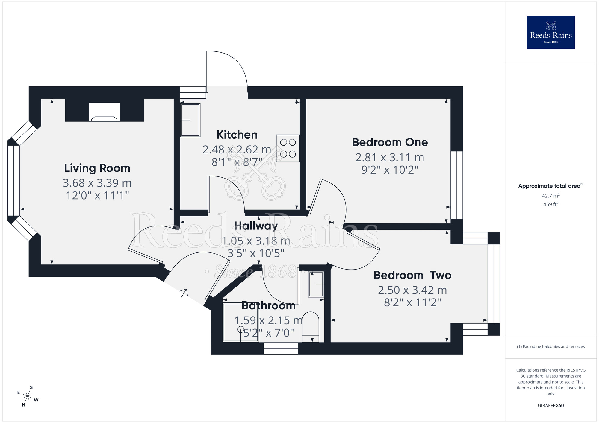 Floorplan of 2 bedroom Detached Bungalow to rent, Fairview Crescent, Prestatyn, Denbighshire, LL19