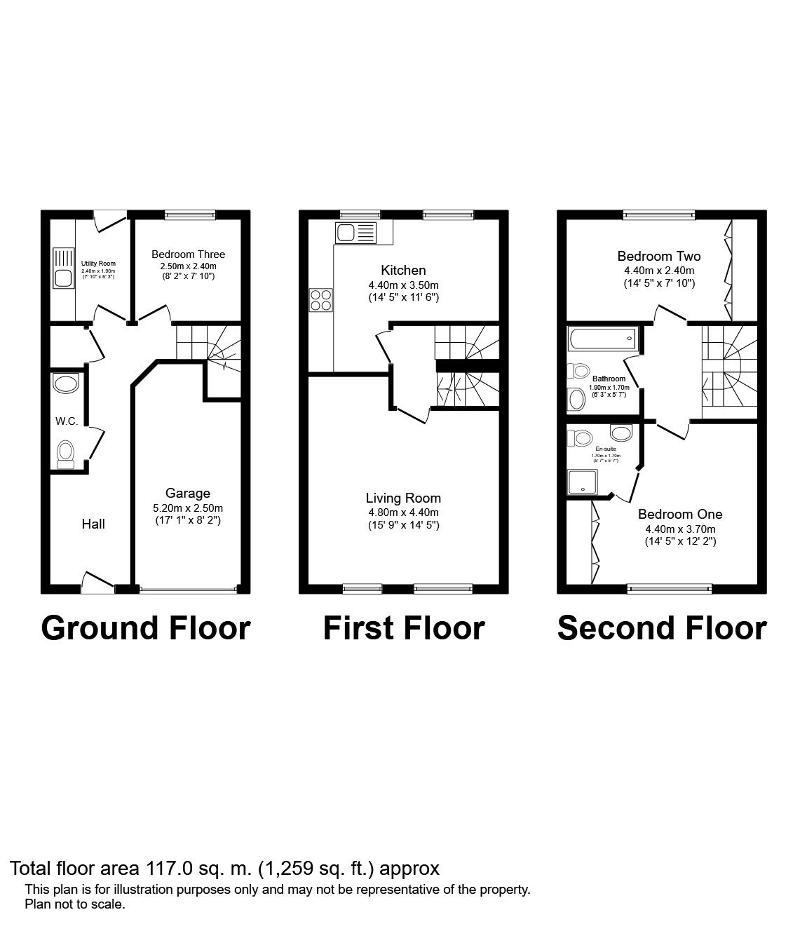 Floorplan of 3 bedroom Mid Terrace House to rent, Castle Lodge Avenue, Rothwell, Leeds, LS26