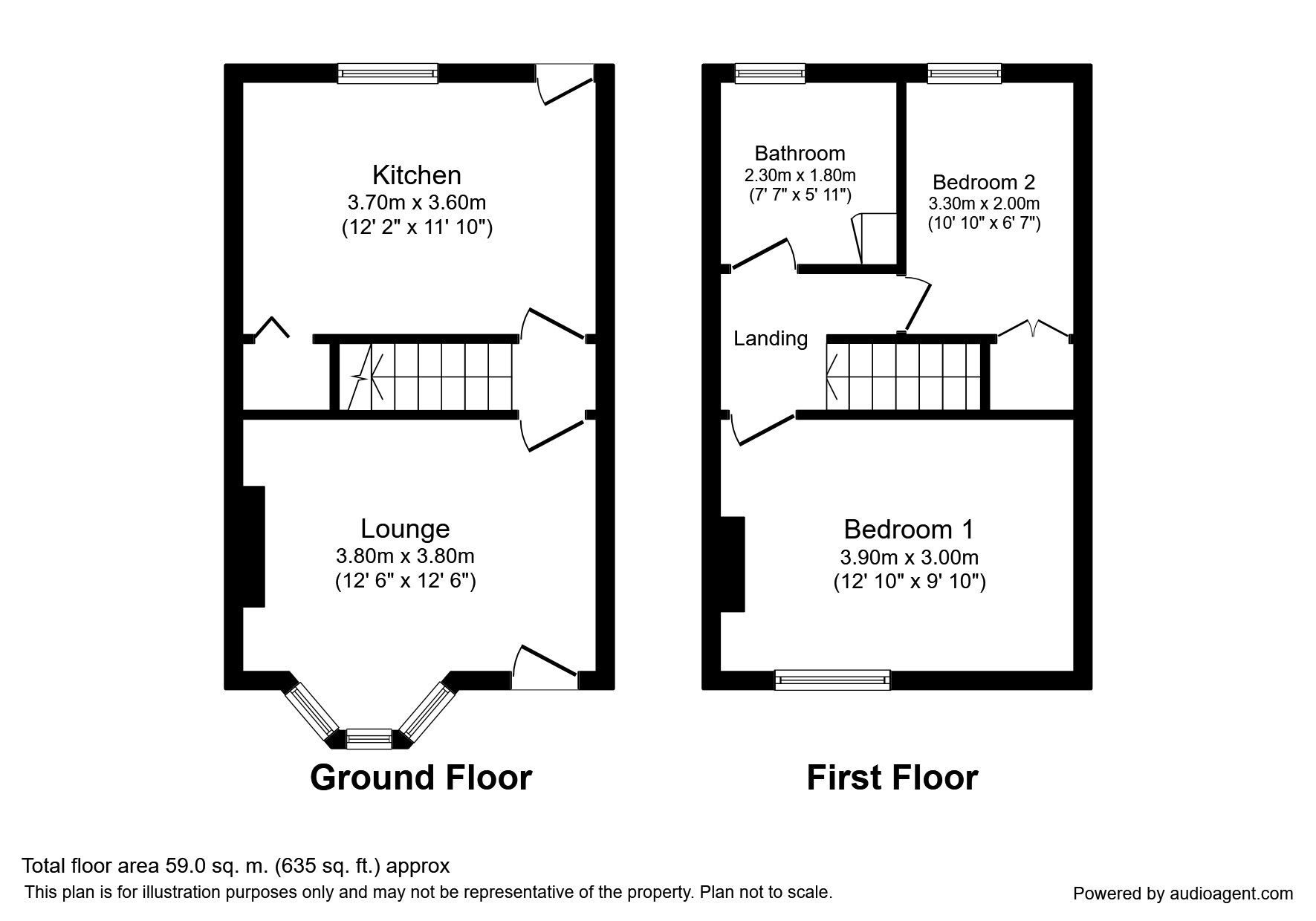 Floorplan of 2 bedroom Mid Terrace House to rent, Swithens Street, Rothwell, Leeds, LS26