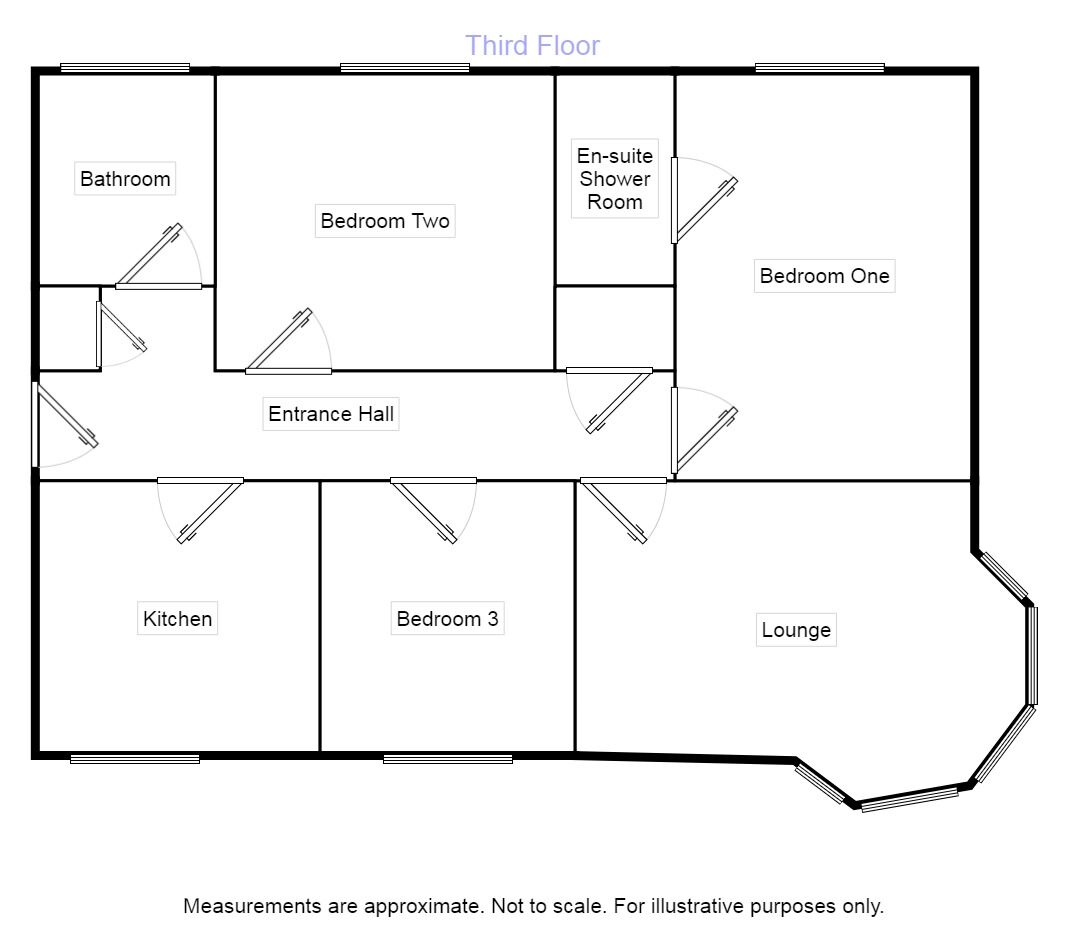 Floorplan of 3 bedroom Flat to rent, Castle Lodge Square, Rothwell, Leeds, LS26