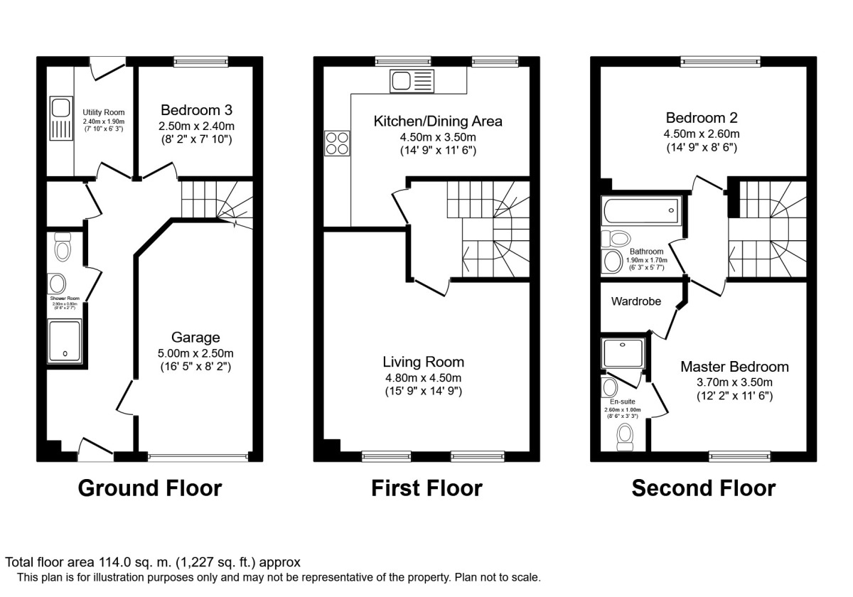 Floorplan of 3 bedroom Mid Terrace House to rent, Castle Lodge Avenue, Rothwell, Leeds, LS26