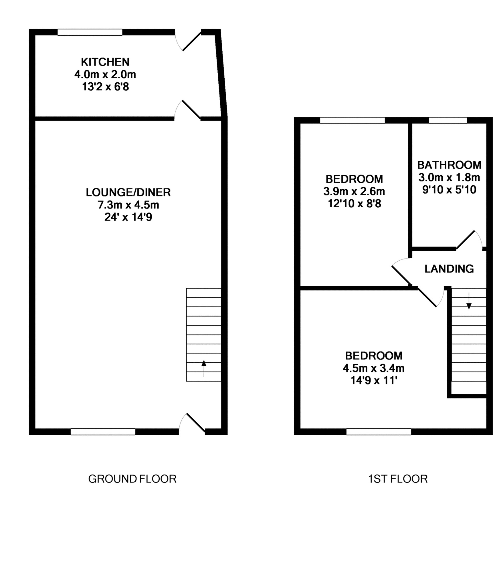 Floorplan of 2 bedroom Mid Terrace House for sale, Leeds Road, Lofthouse, West Yorkshire, WF3