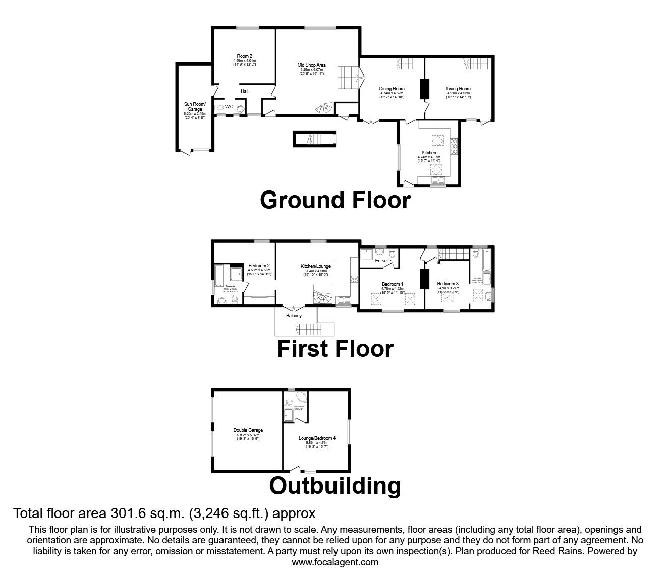 Floorplan of 5 bedroom Link Detached House for sale, Oulton Lane, Woodlesford, West Yorkshire, LS26