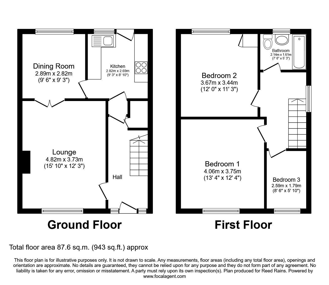 Floorplan of 3 bedroom Semi Detached House to rent, Parkways Close, Oulton, West Yorkshire, LS26