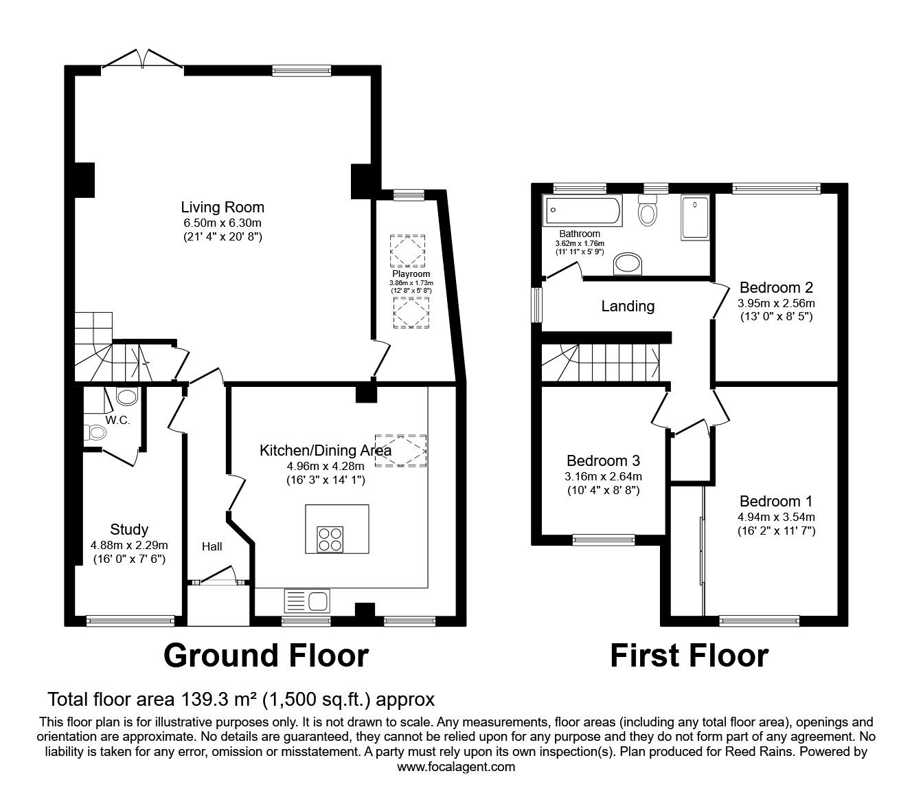 Floorplan of 3 bedroom Detached House for sale, Gate House Court, Woodlesford, West Yorkshire, LS26