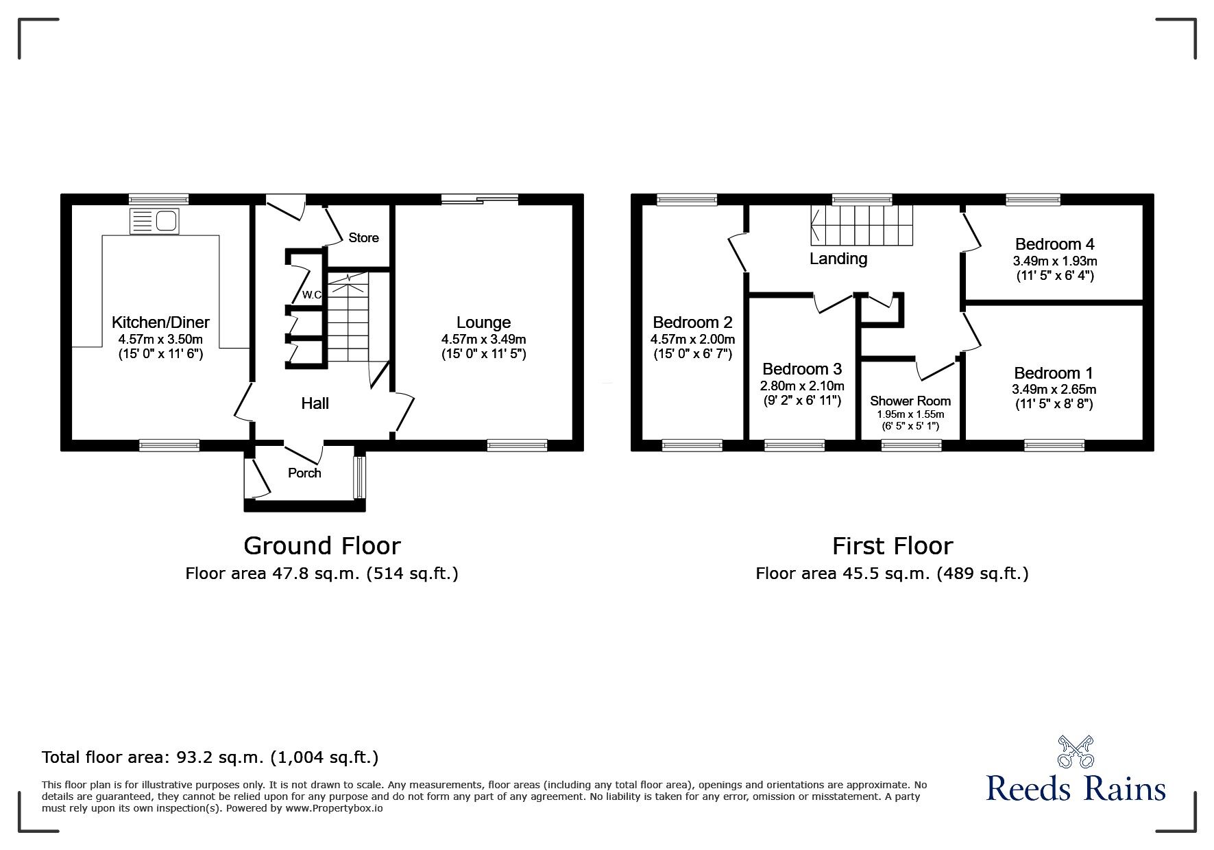 Floorplan of 4 bedroom End Terrace House for sale, Royal Place, Leeds, West Yorkshire, LS10