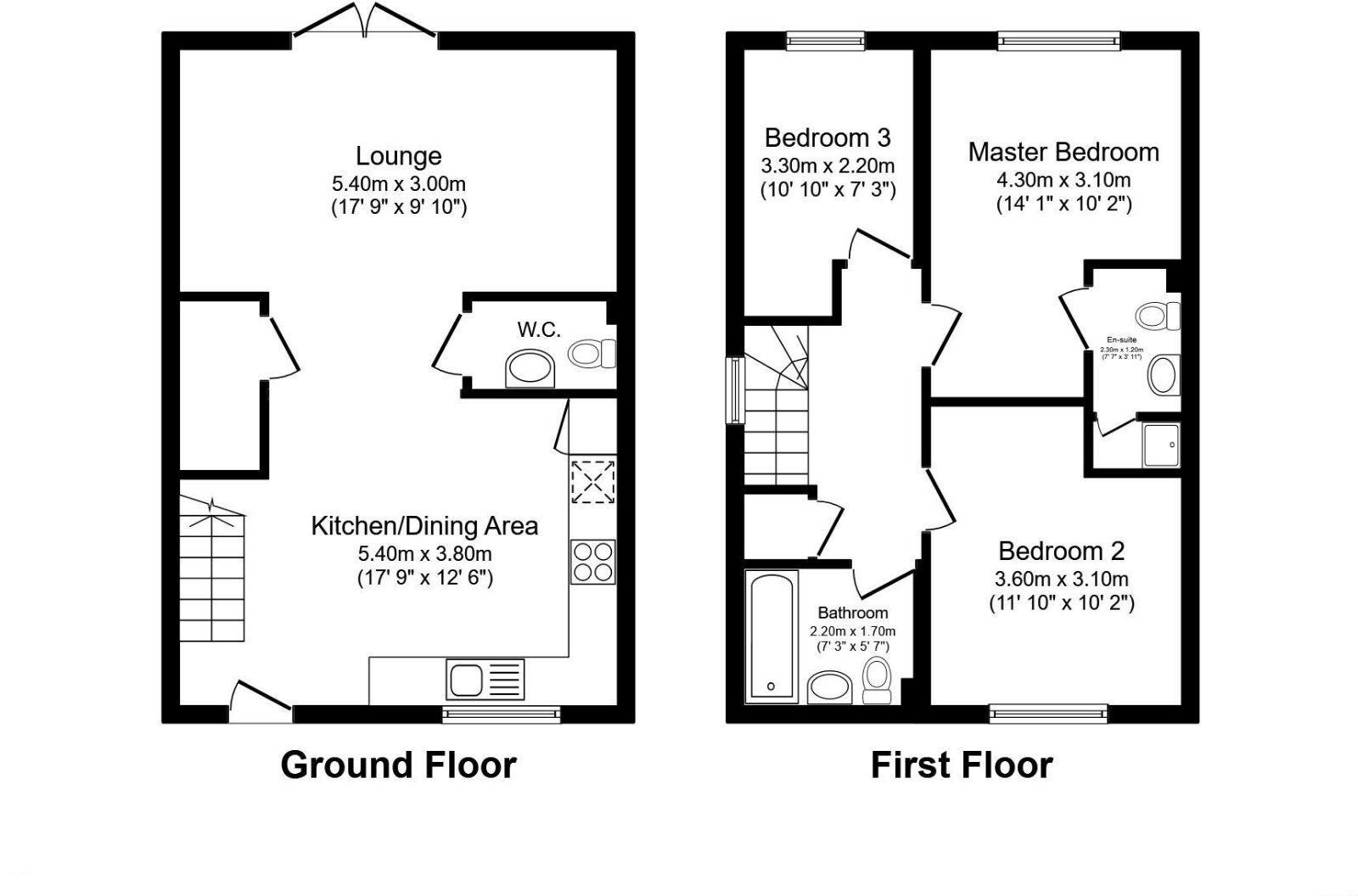 Floorplan of 3 bedroom Semi Detached House for sale, Little Wood Crescent, Wakefield, West Yorkshire, WF1