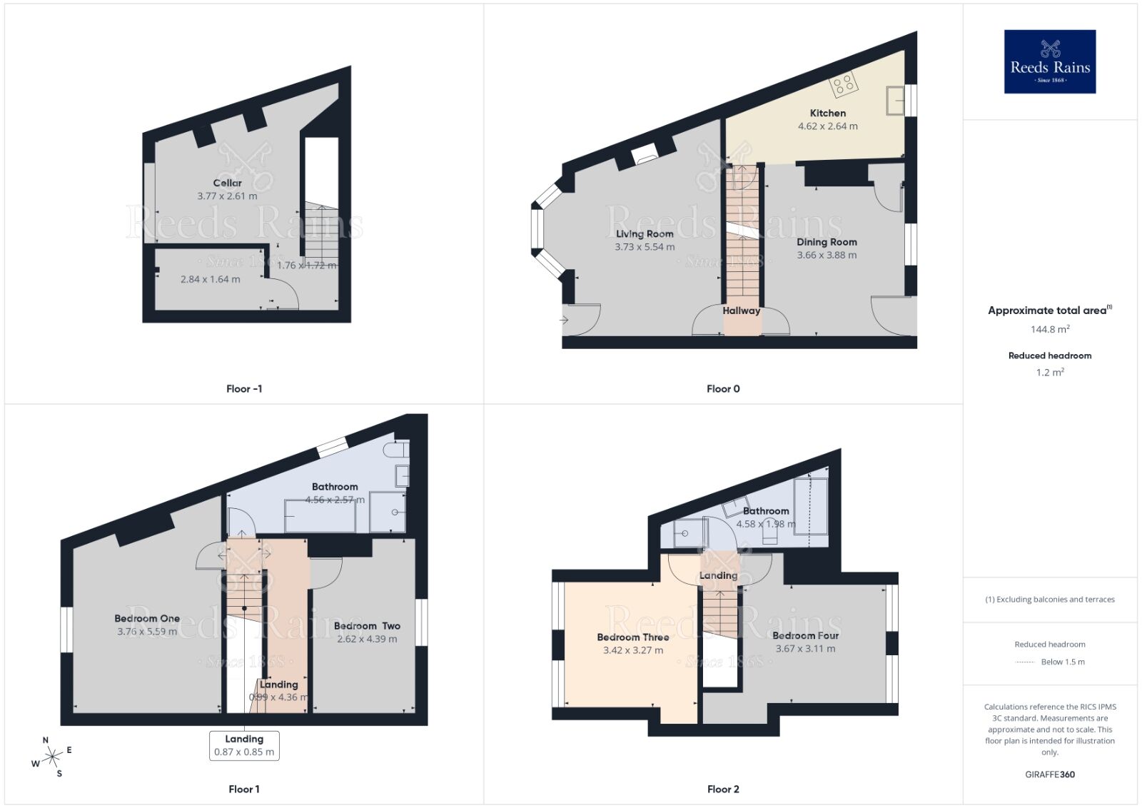 Floorplan of 4 bedroom End Terrace House for sale, Haigh View, Rothwell, West Yorkshire, LS26