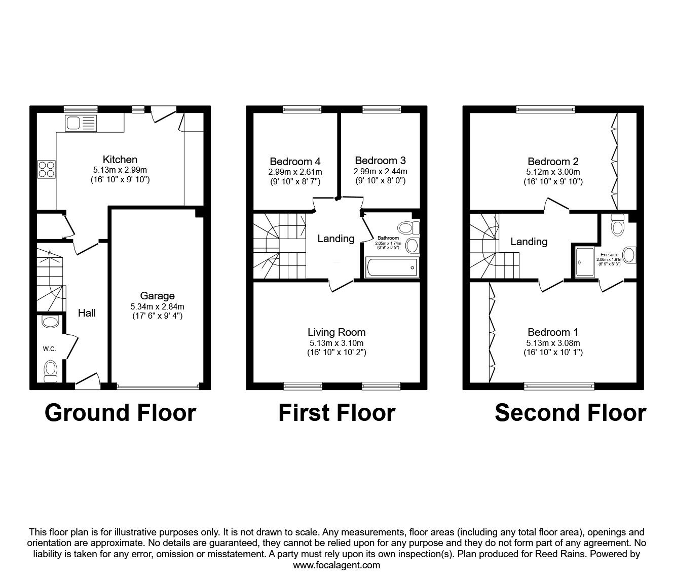 Floorplan of 4 bedroom End Terrace House for sale, Castle Lodge Avenue, Rothwell, Leeds, LS26