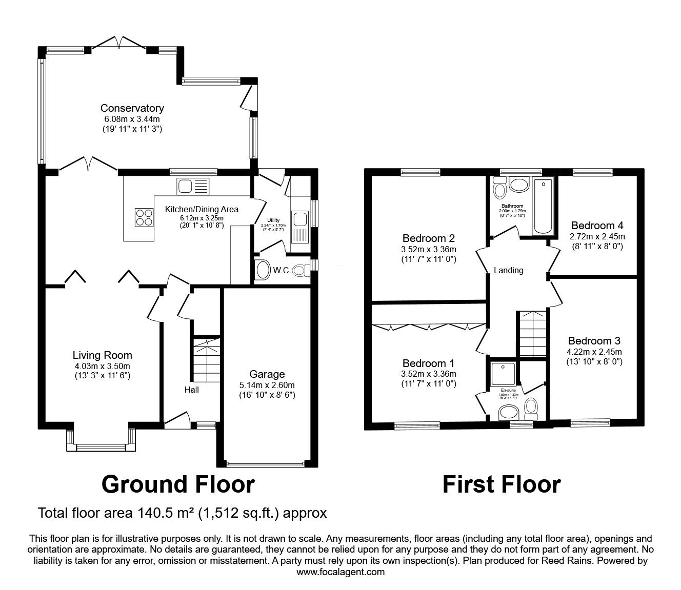Floorplan of 4 bedroom Detached House for sale, Chestnut Grove, Woodlesford, West Yorkshire, LS26