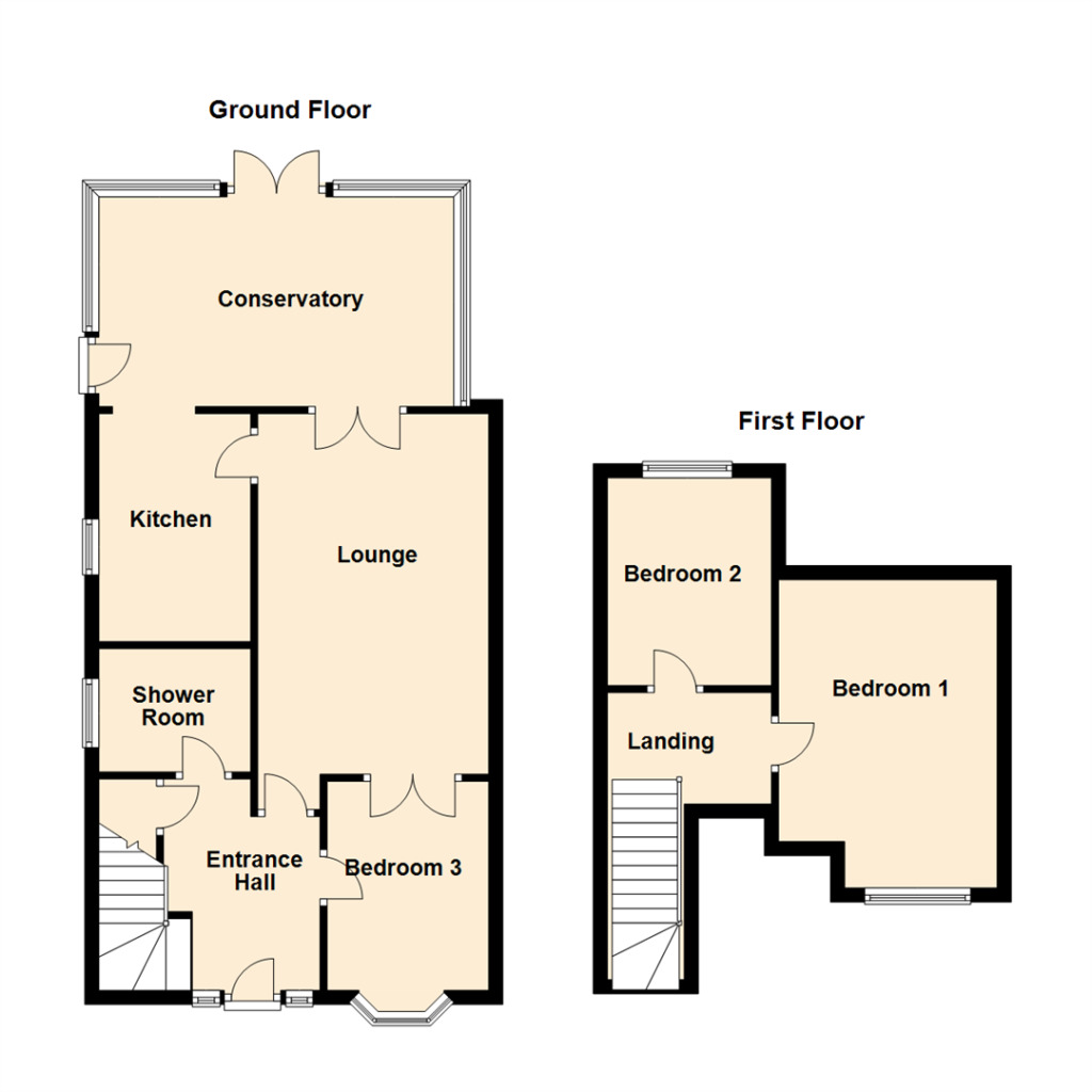 Floorplan of 2 bedroom Semi Detached House for sale, Haigh Road, Rothwell, West Yorkshire, LS26