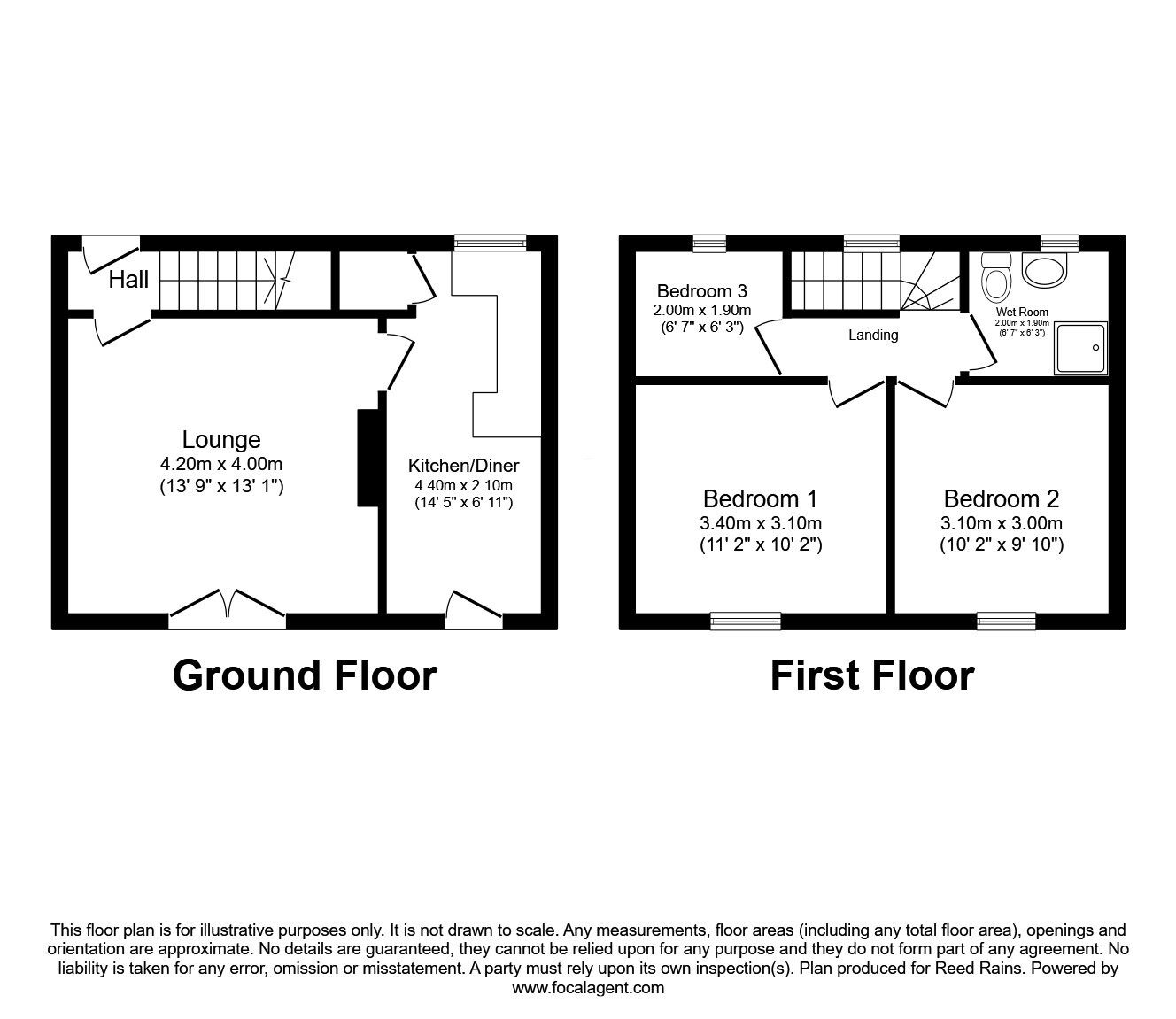 Floorplan of 3 bedroom End Terrace House for sale, Seventh Avenue, Rothwell, West Yorkshire, LS26