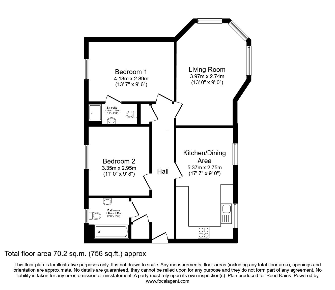 Floorplan of 2 bedroom  Flat for sale, Castle Lodge Court, Rothwell, West Yorkshire, LS26