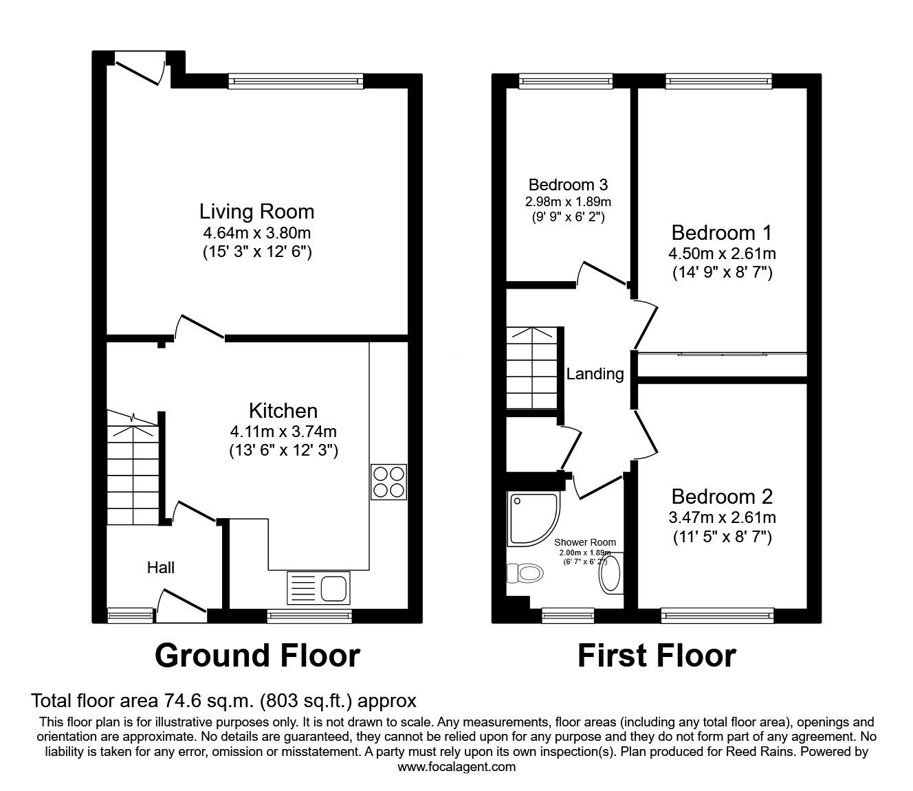 Floorplan of 3 bedroom Mid Terrace House for sale, Stone Brig Lane, Rothwell, West Yorkshire, LS26