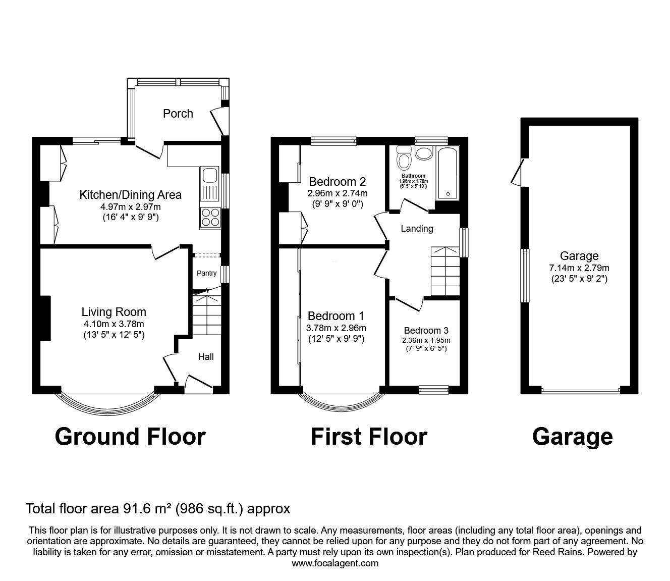 Floorplan of 3 bedroom Semi Detached House for sale, Orion Crescent, Leeds, West Yorkshire, LS10