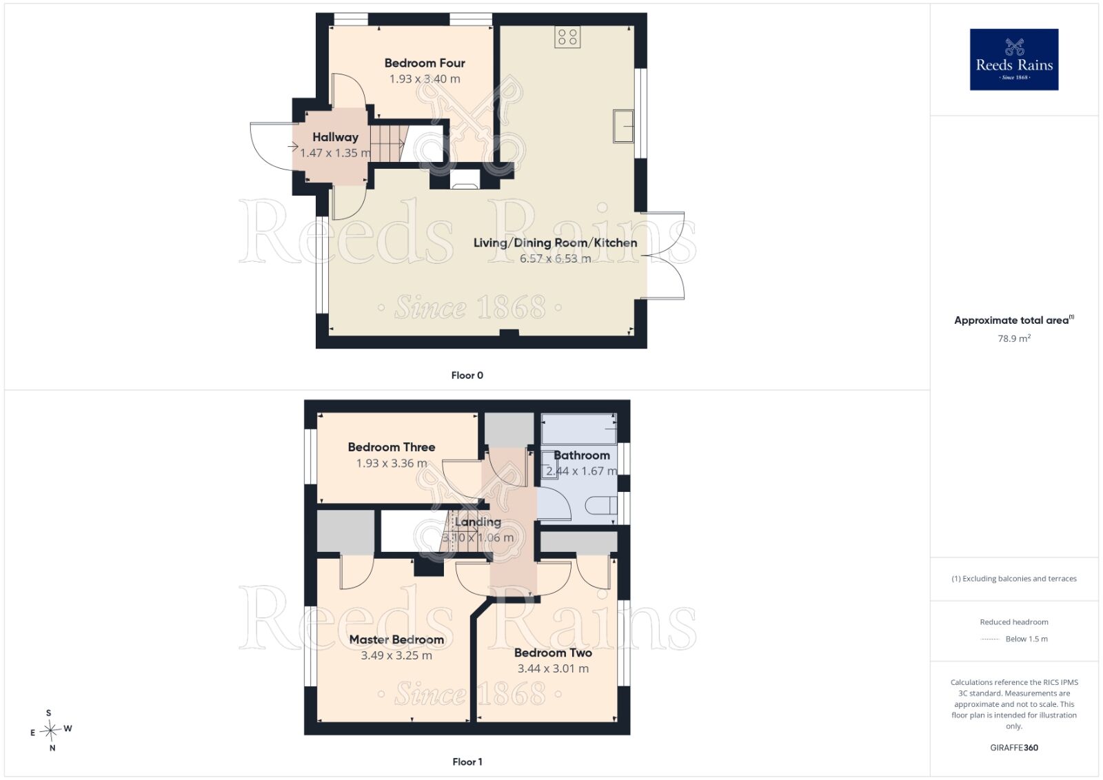 Floorplan of 4 bedroom Semi Detached House for sale, Hazel Rise, Methley, West Yorkshire, LS26