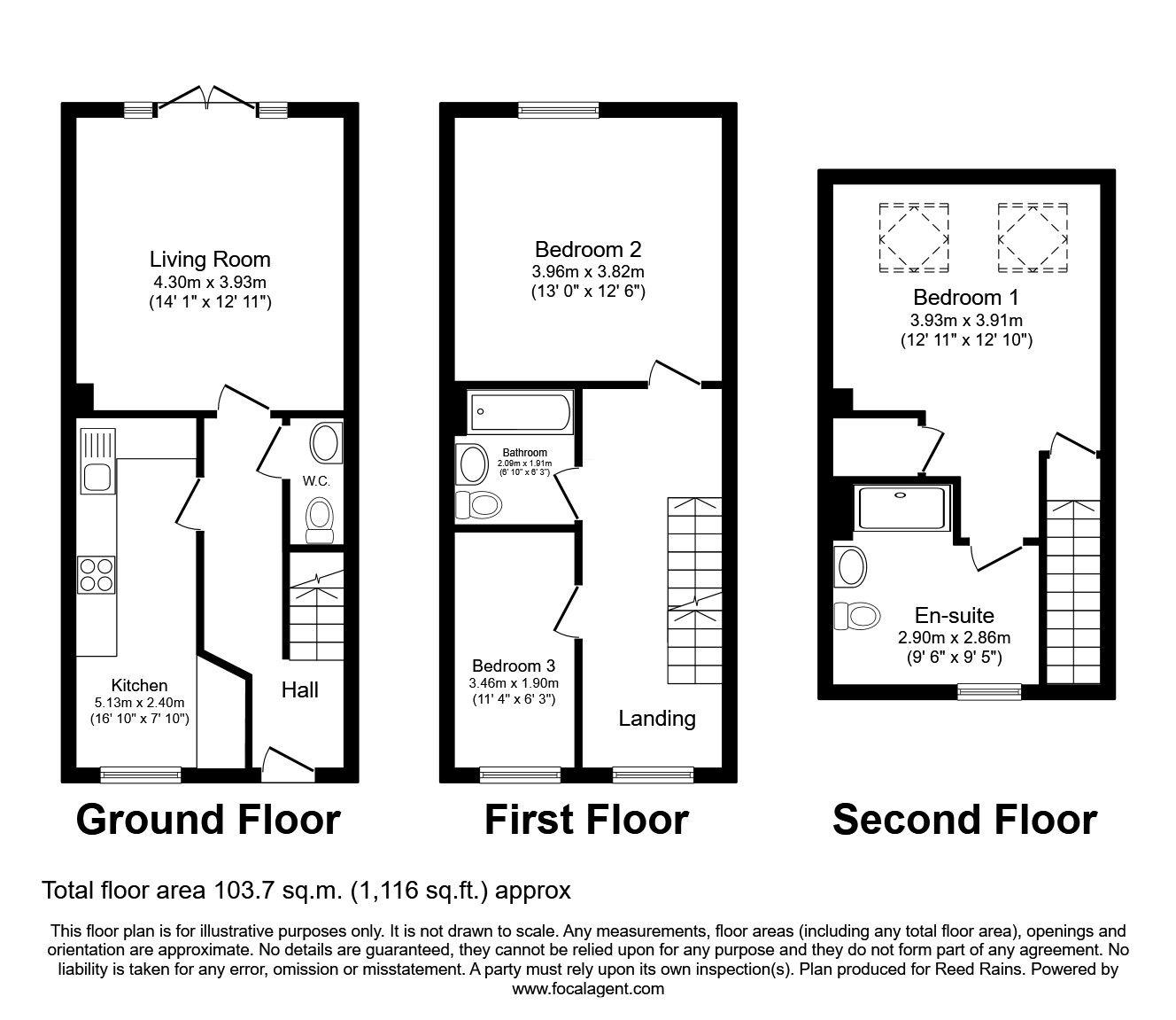 Floorplan of 3 bedroom Mid Terrace House for sale, Waggon Road, Leeds, West Yorkshire, LS10