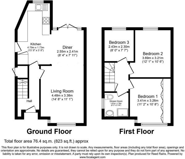 Floorplan of 3 bedroom Semi Detached House to rent, Lynwood Avenue, Woodlesford, West Yorkshire, LS26