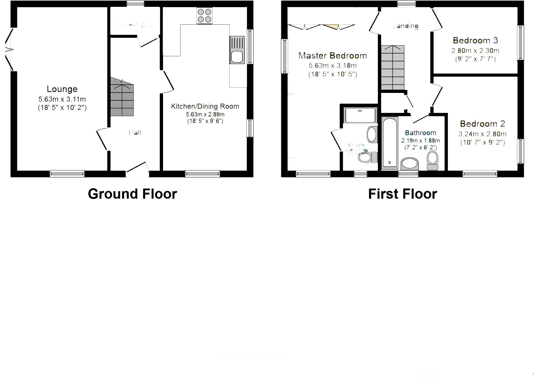 Floorplan of 3 bedroom Detached House for sale, The Rowans, Robin Hood, West Yorkshire, WF3