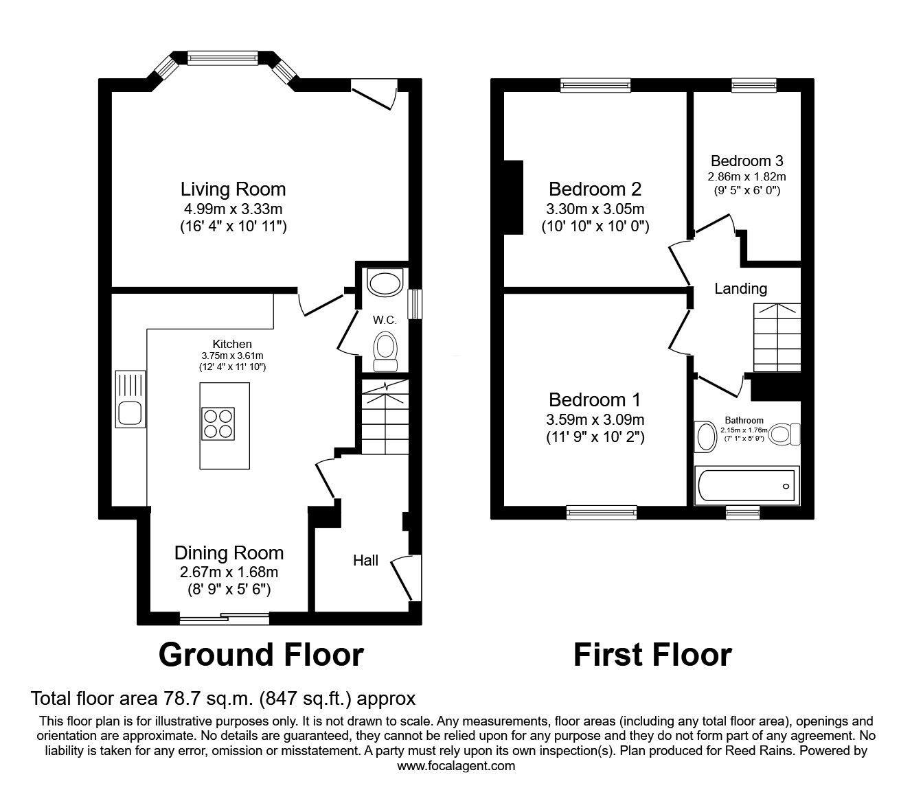 Floorplan of 3 bedroom Semi Detached House for sale, Leeds Road, Lofthouse, West Yorkshire, WF3