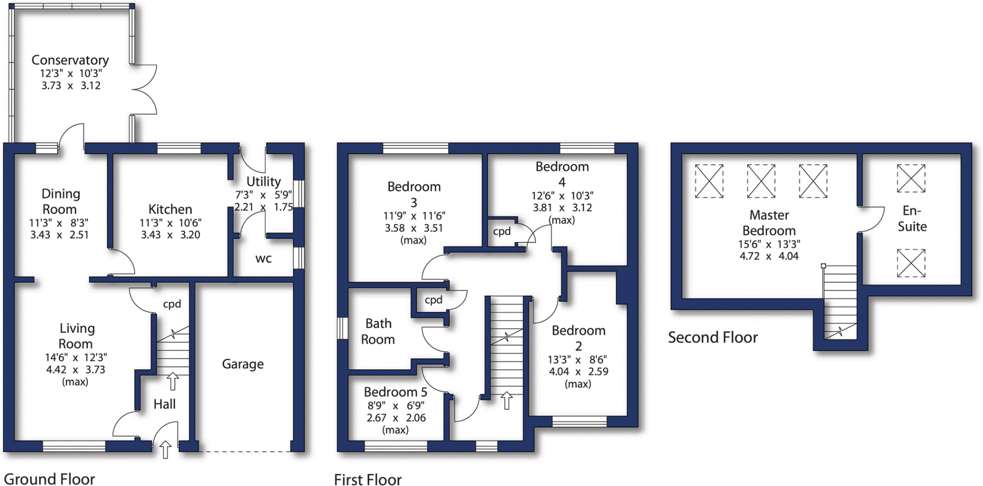 Floorplan of 5 bedroom Detached House for sale, Woodside View, Middleton, West Yorkshire, LS10
