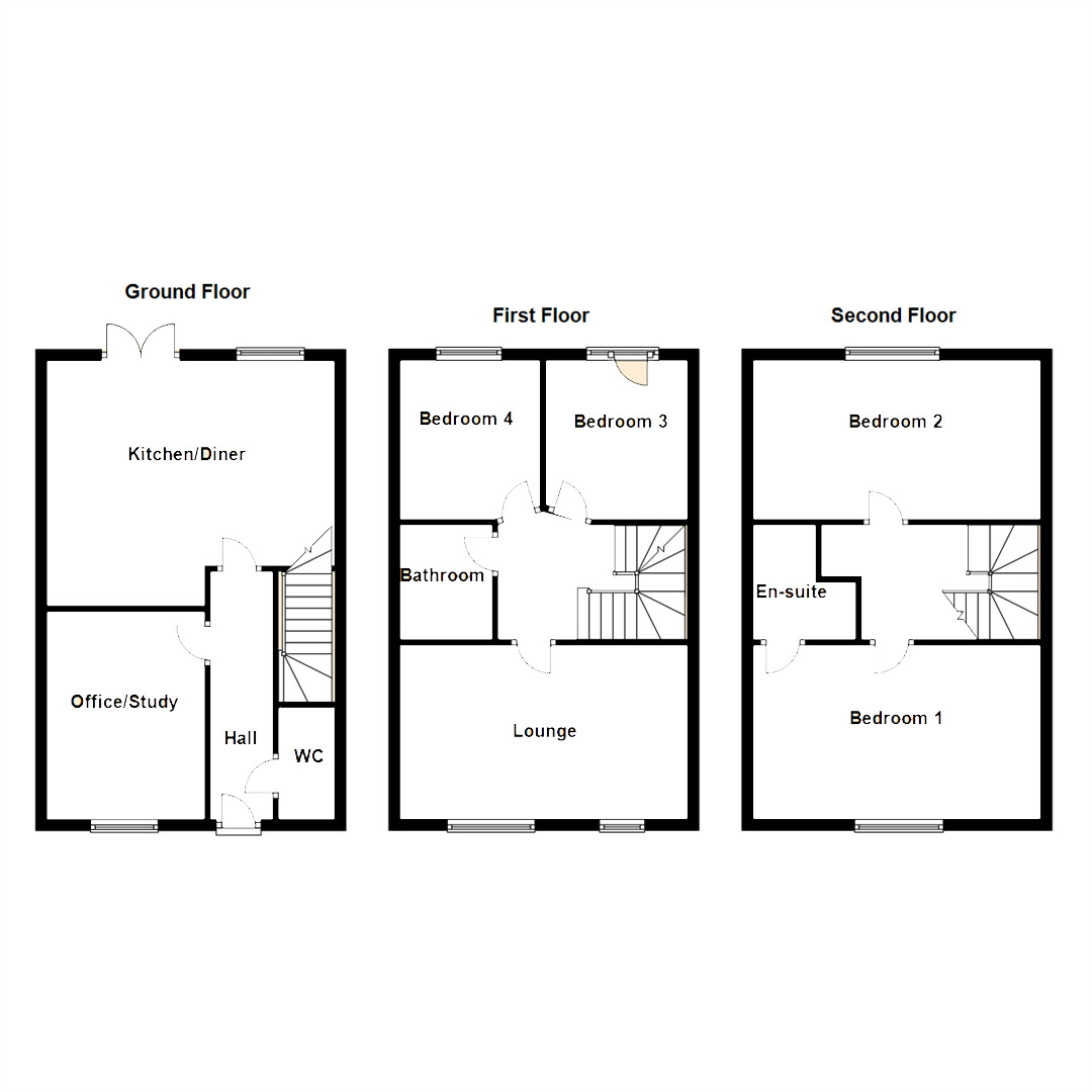 Floorplan of 4 bedroom Mid Terrace House for sale, Waggon Road, Leeds, West Yorkshire, LS10
