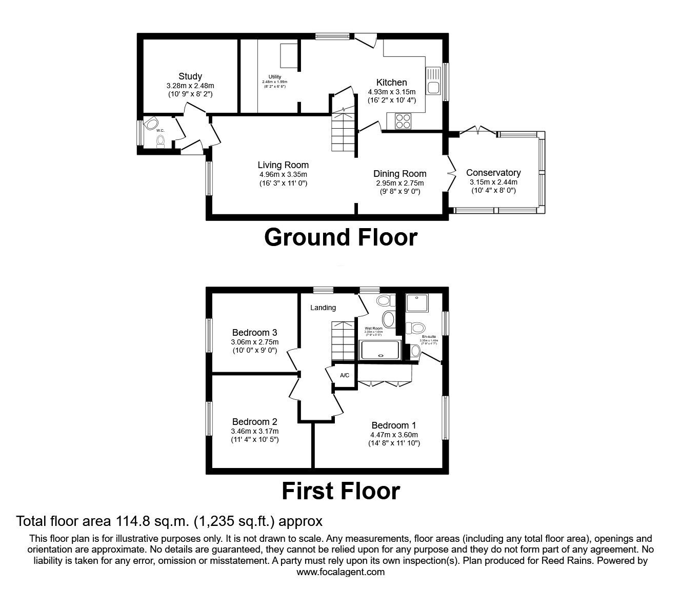 Floorplan of 3 bedroom Detached House for sale, Chepstow Drive, Leeds, West Yorkshire, LS10