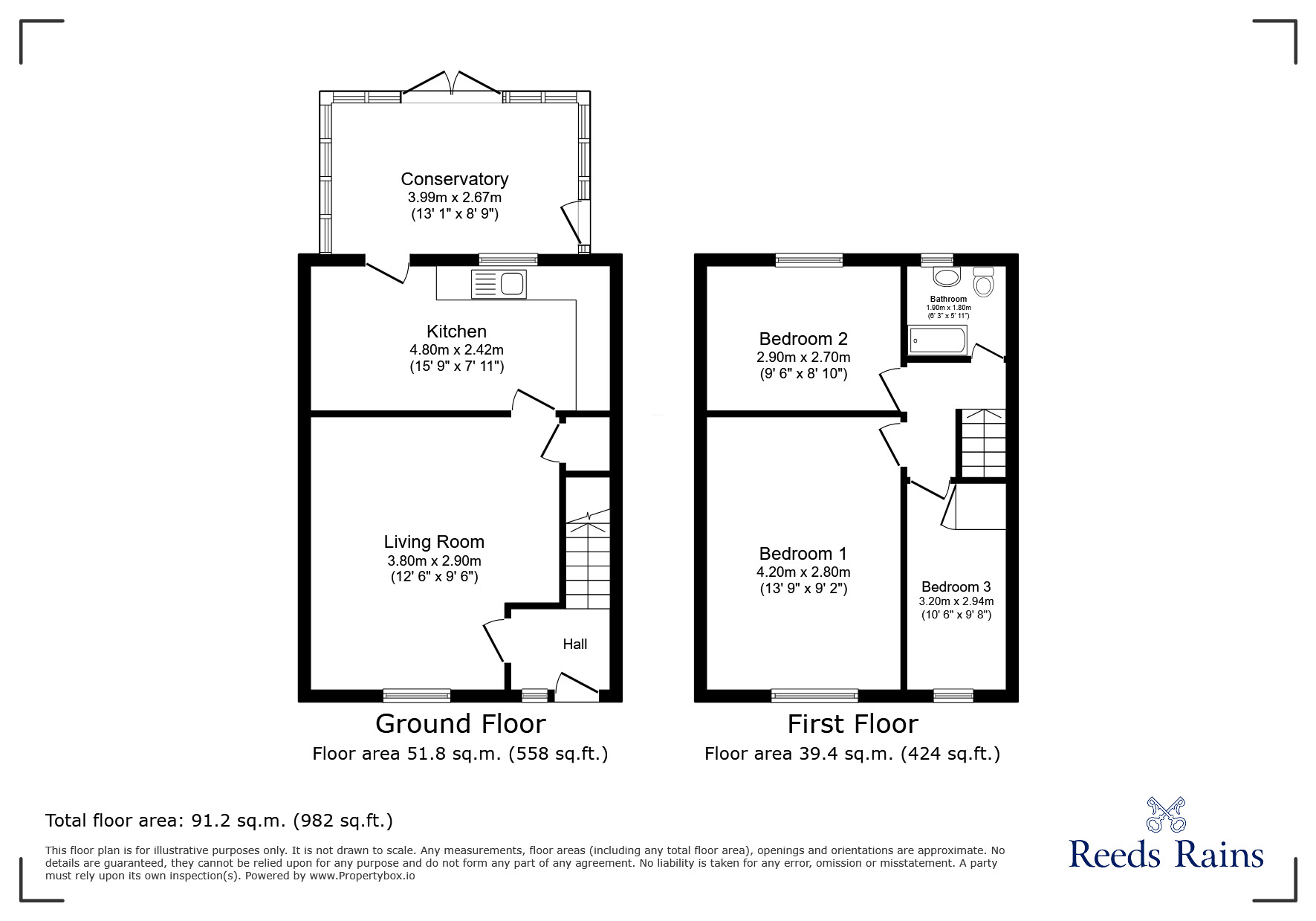 Floorplan of 3 bedroom Semi Detached House for sale, Middlecroft Close, Leeds, West Yorkshire, LS10
