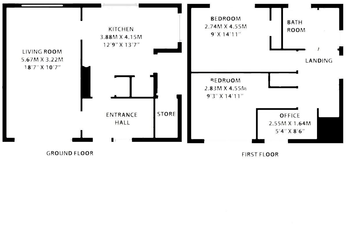 Floorplan of 2 bedroom Semi Detached House for sale, Ring Road, Middleton, West Yorkshire, LS10