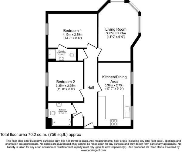Floorplan of 2 bedroom  Flat to rent, Castle Lodge Gardens, Rothwell, West Yorkshire, LS26