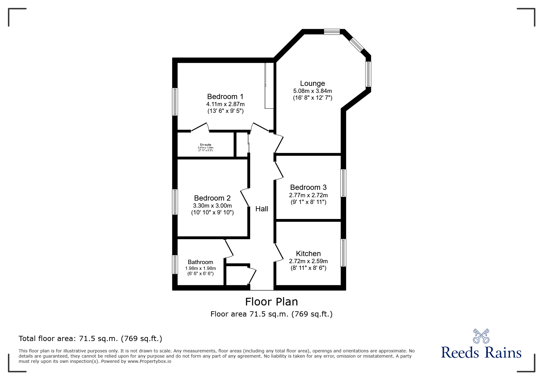 Floorplan of 2 bedroom  Flat to rent, Castle Lodge Square, Rothwell, West Yorkshire, LS26