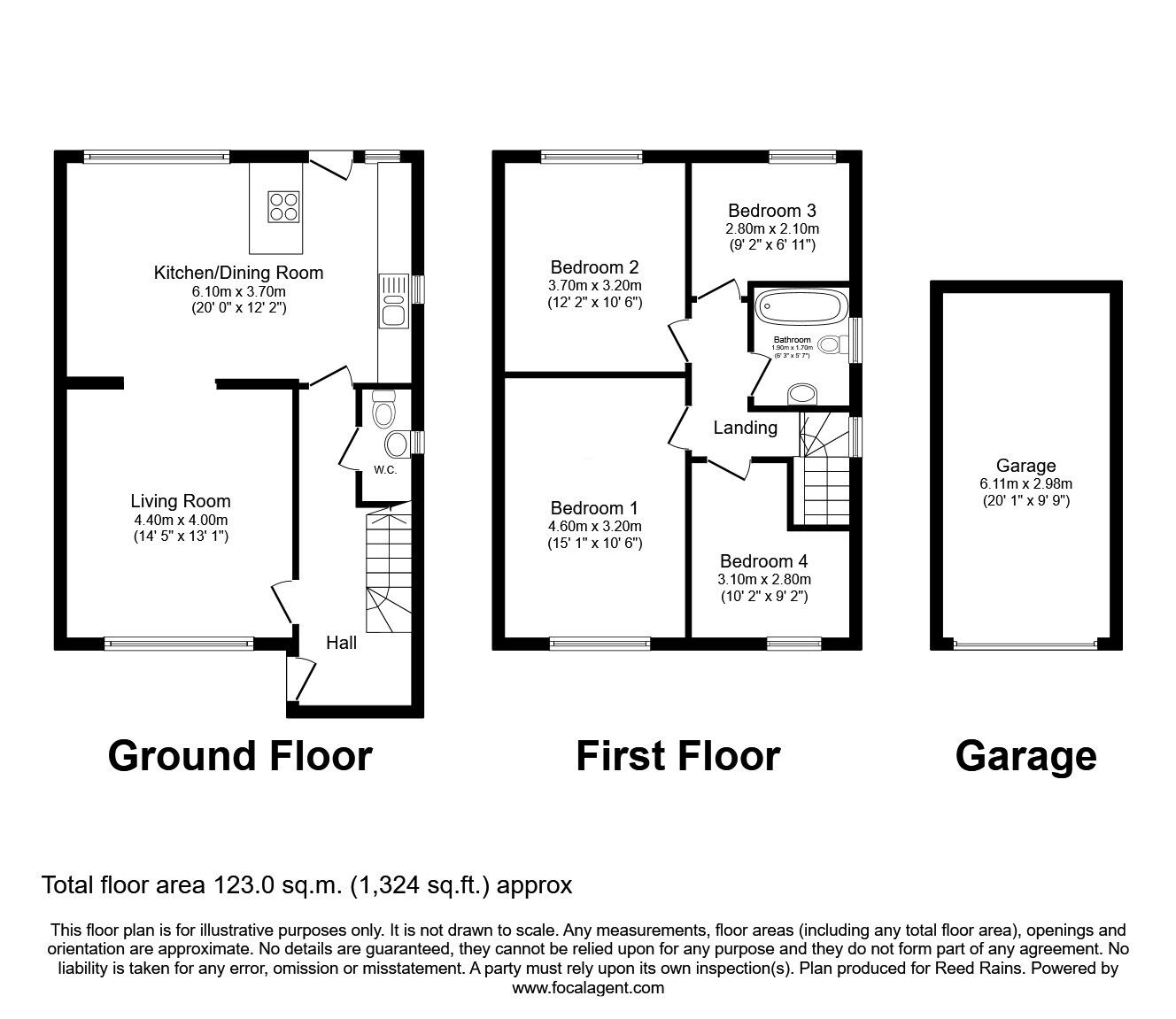 Floorplan of 4 bedroom Detached House for sale, Haigh Side Close, Rothwell, West Yorkshire, LS26