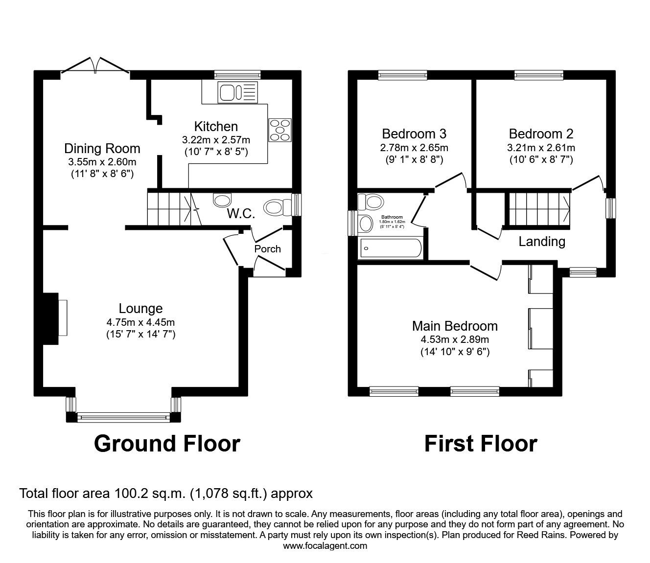 Floorplan of 3 bedroom Detached House for sale, Markington Place, Leeds, West Yorkshire, LS10