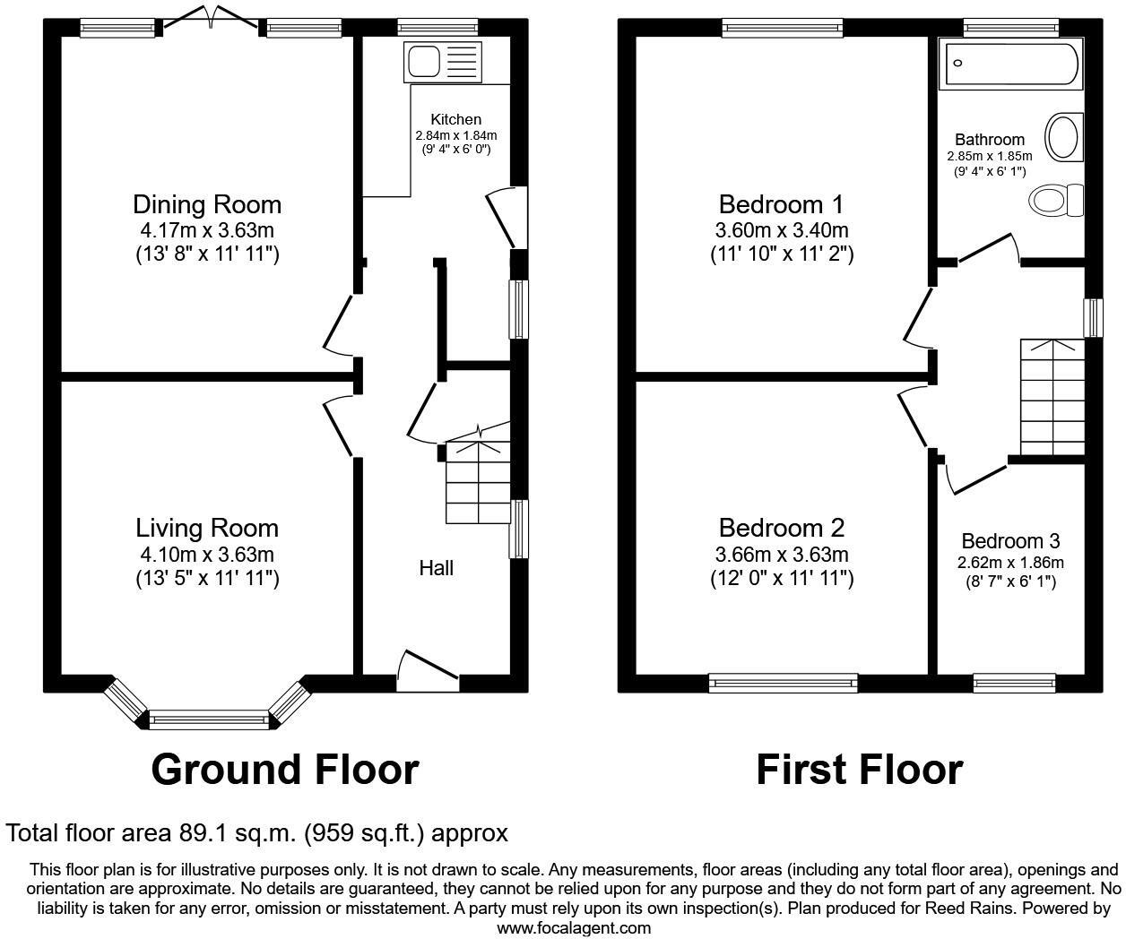 Floorplan of 3 bedroom Semi Detached House for sale, Leeds Road, Lofthouse, West Yorkshire, WF3
