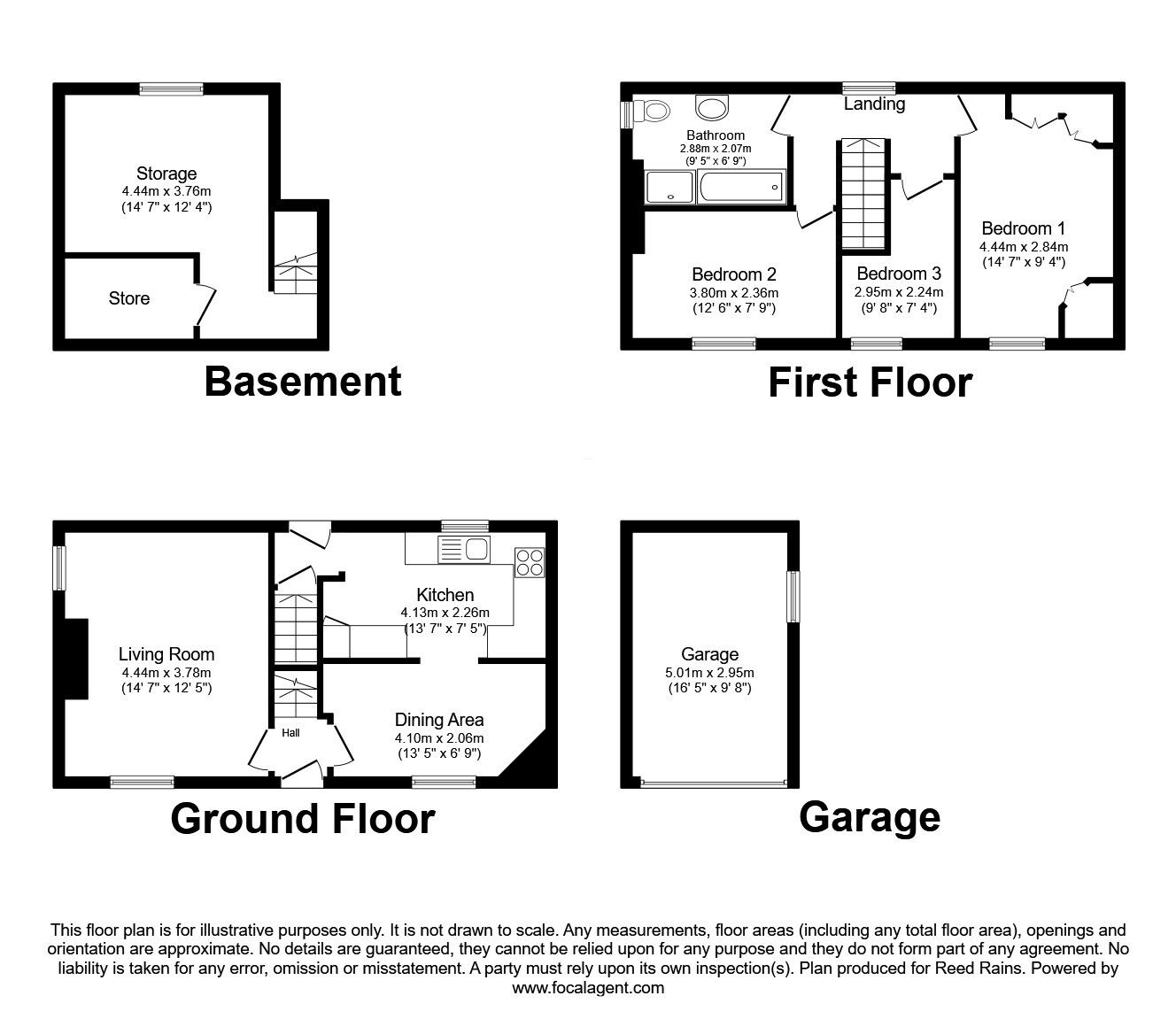 Floorplan of 3 bedroom Detached House for sale, Westfield Road, Rothwell, West Yorkshire, LS26